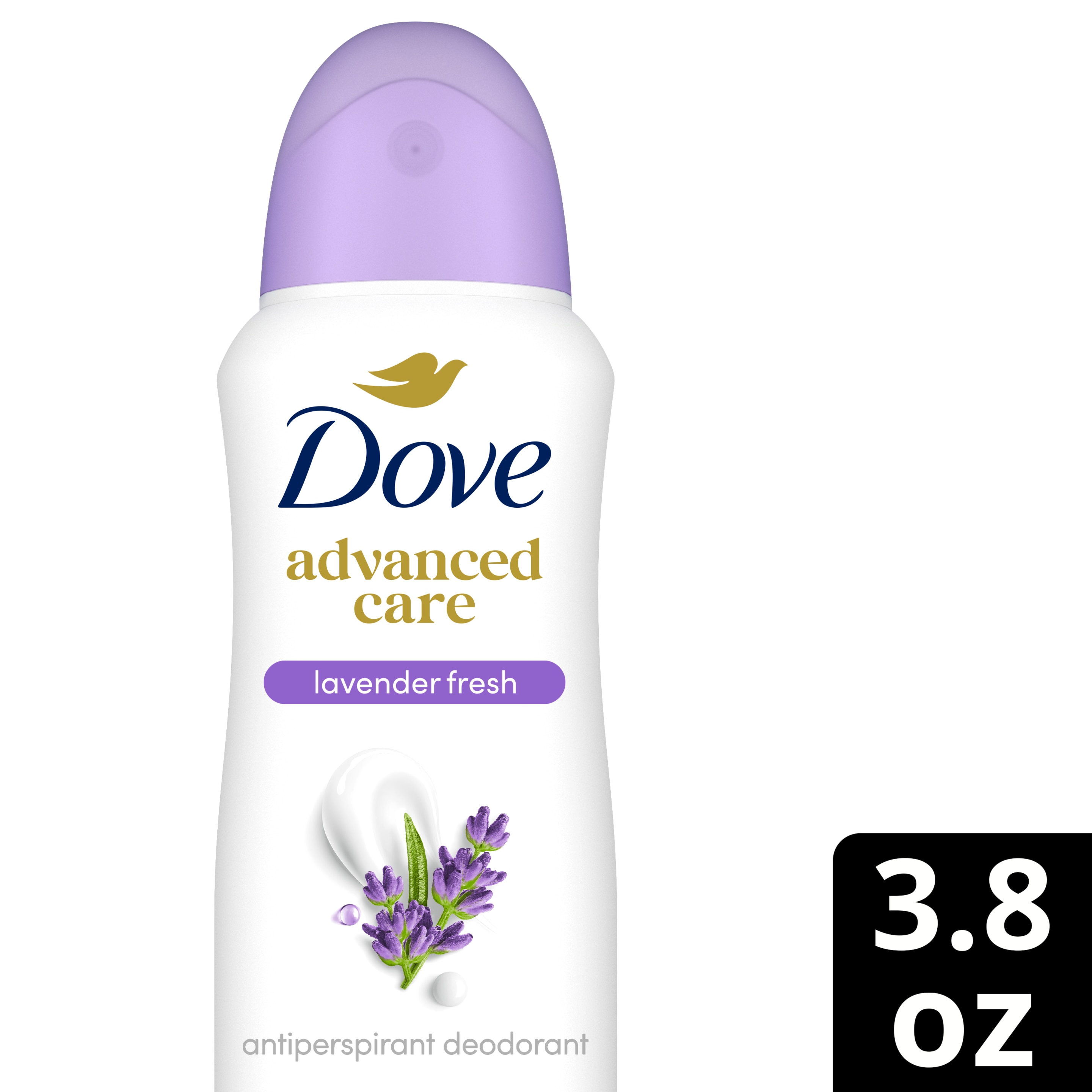 Dove Advanced Care Lavender Fresh Antiperspirant Dry Spray  3.8 oz packshot