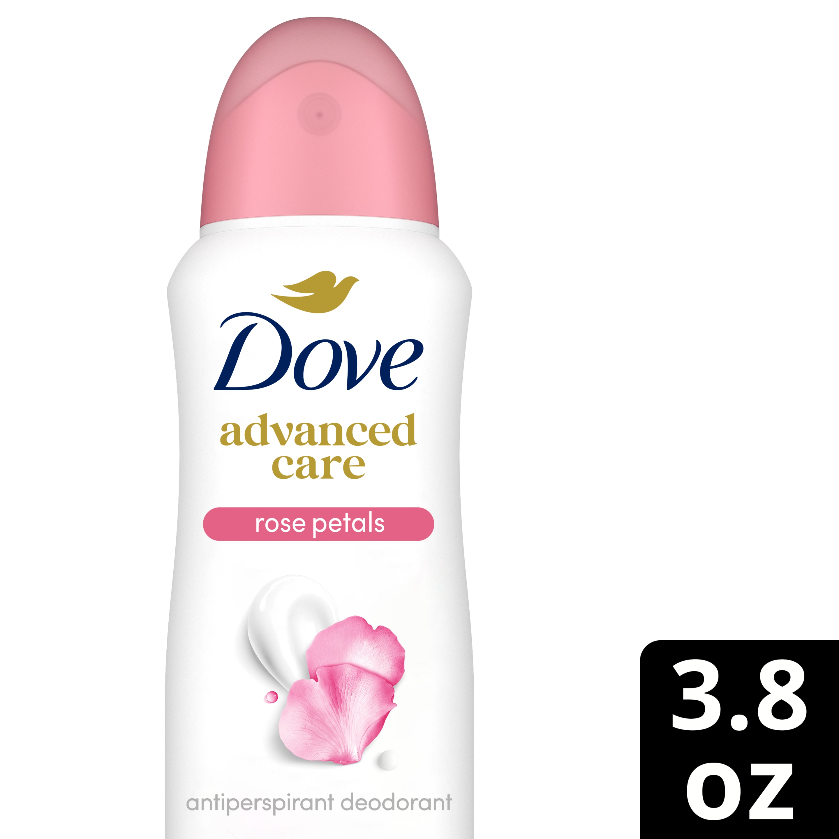 Dove Advanced Care Rose Petals Antiperspirant Dry Spray 3.8 oz packshot