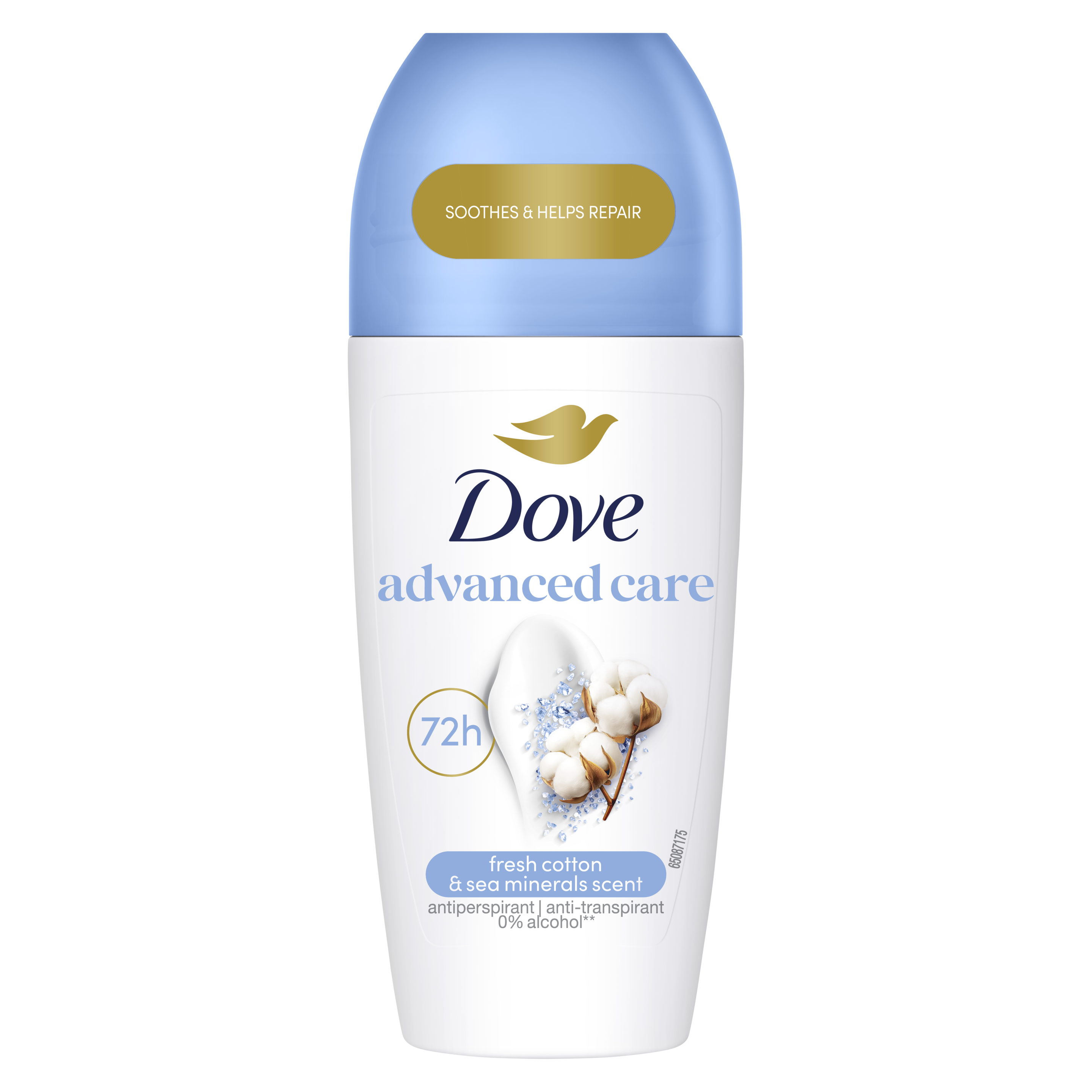 Dove Apaise & Aide à Réparer bille Anti-Transpirant Fresh cotton & sea minerals 50ml packshot