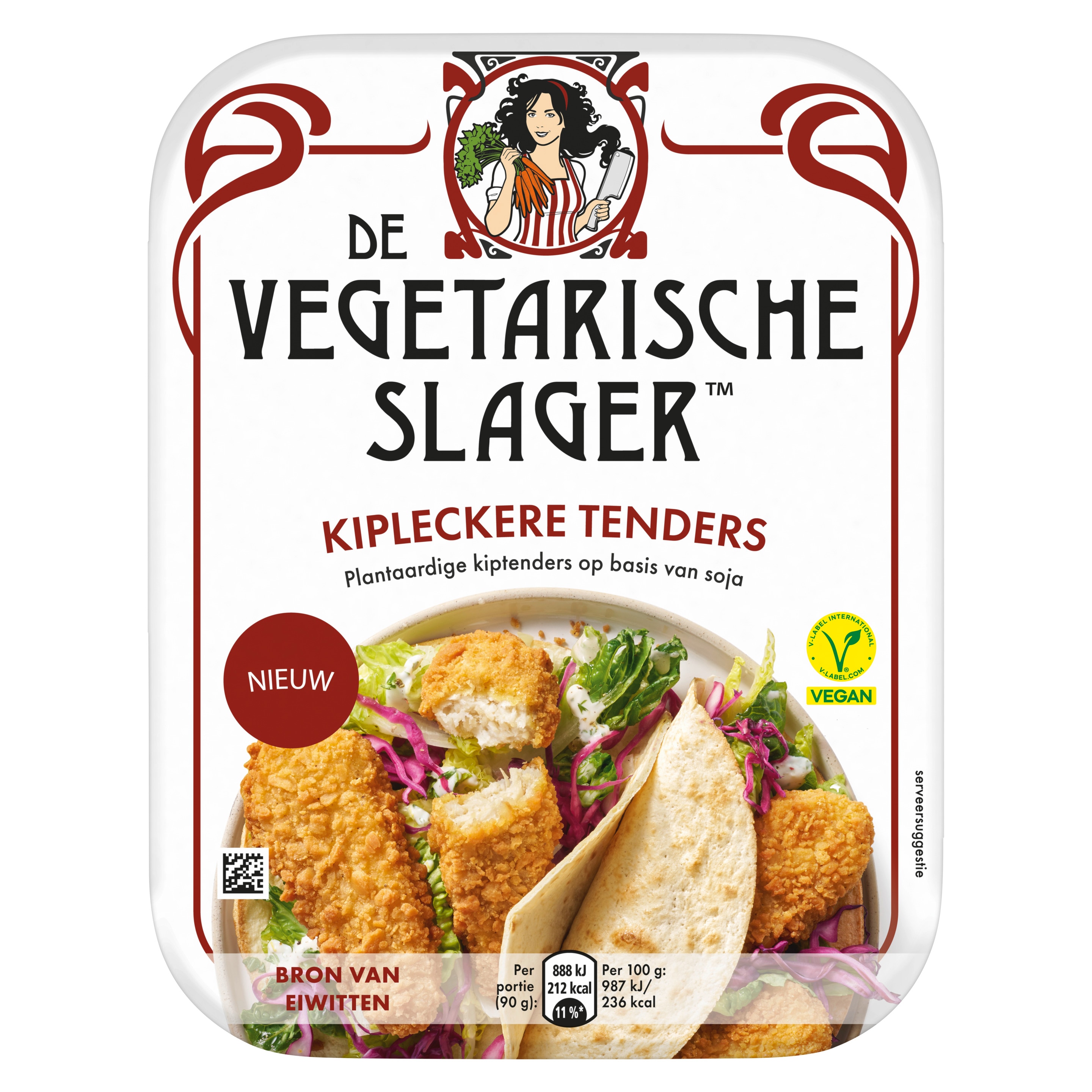 De Vegetarische Slager Vegan Kipleckere Tenders 180g packshot