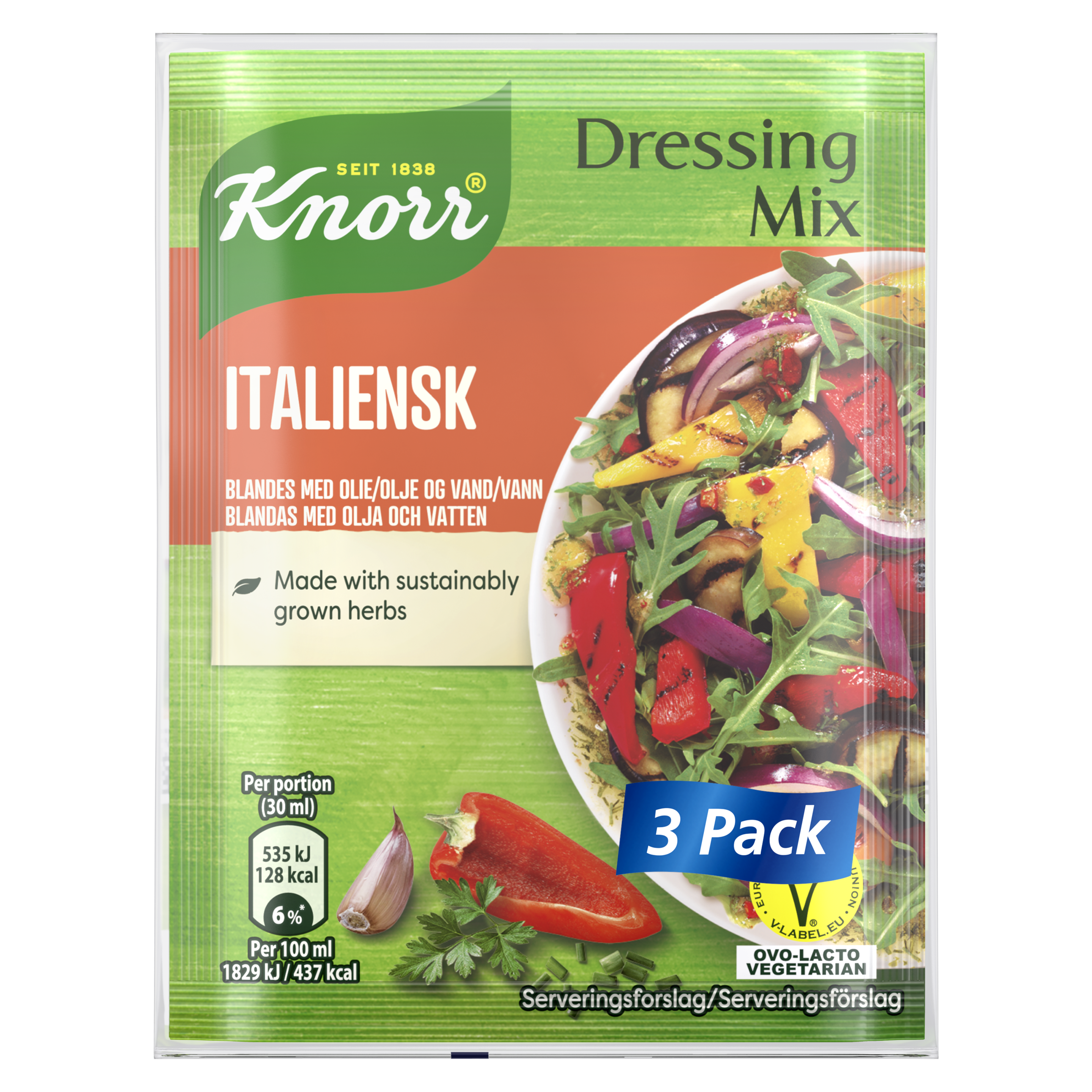 Italiensk dressingmix packshot