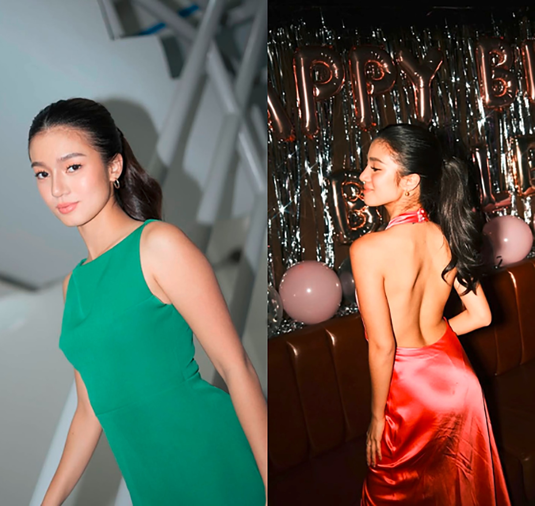 Belle Mariano is sporting a high ponytail.