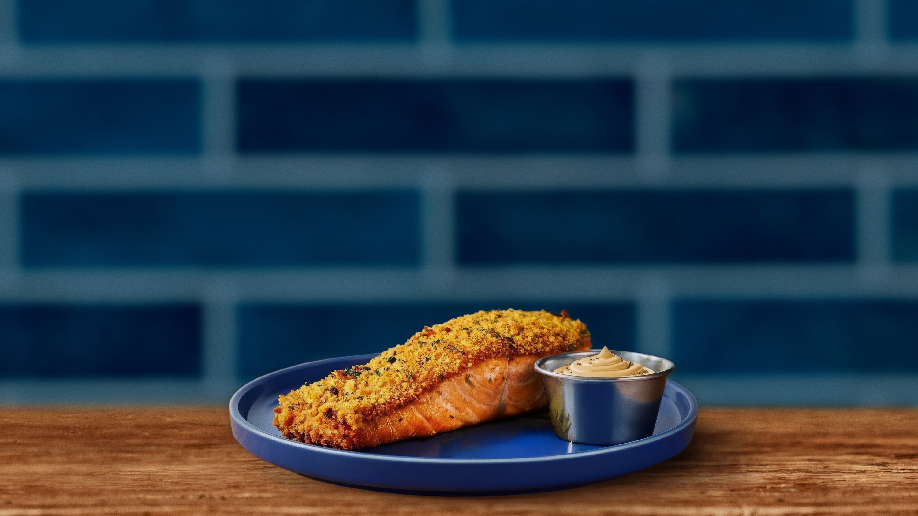 Dijo-Mayo Herb Crusted Salmon