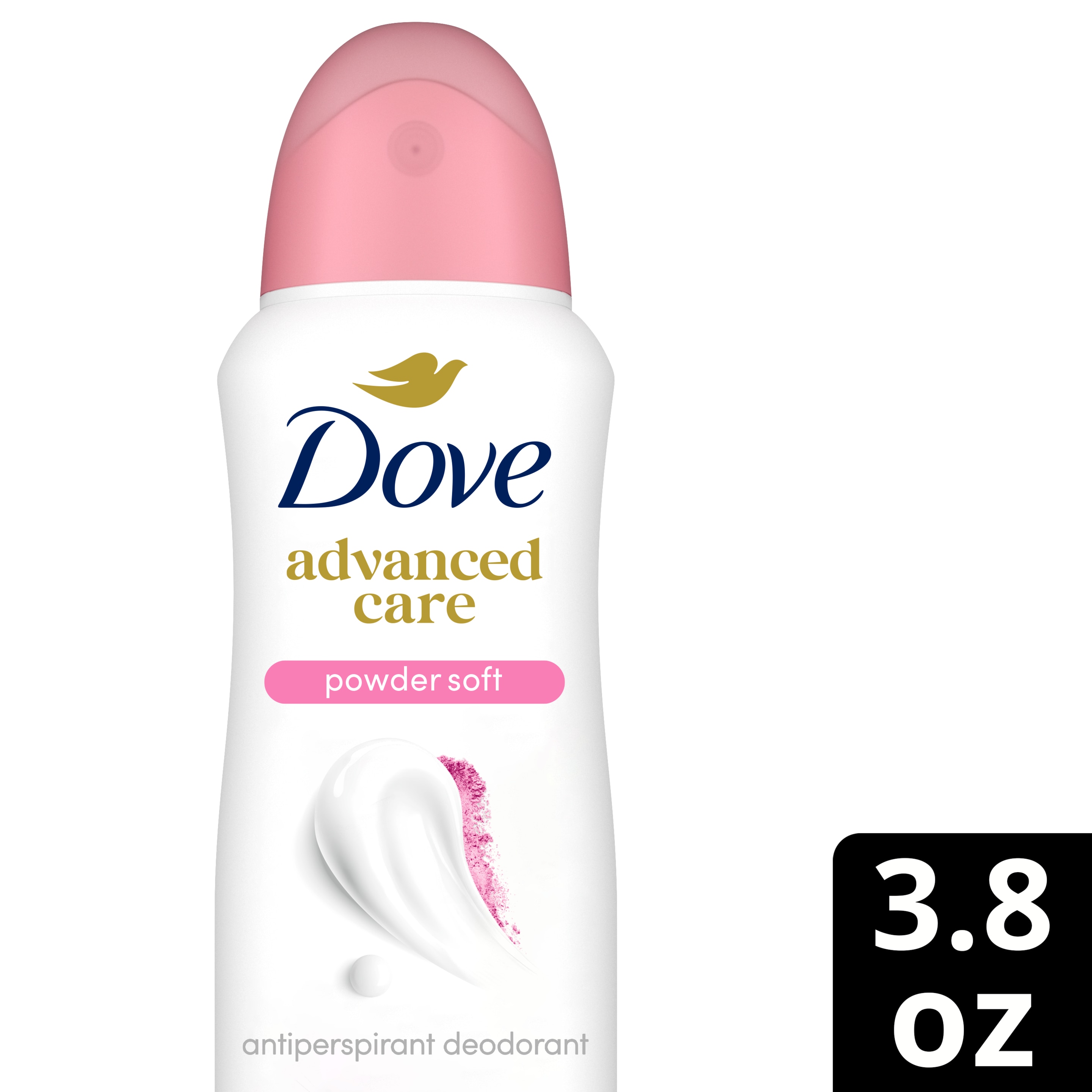Dove Advanced Care Powder Soft Antiperspirant Dry Spray  3.8 oz packshot