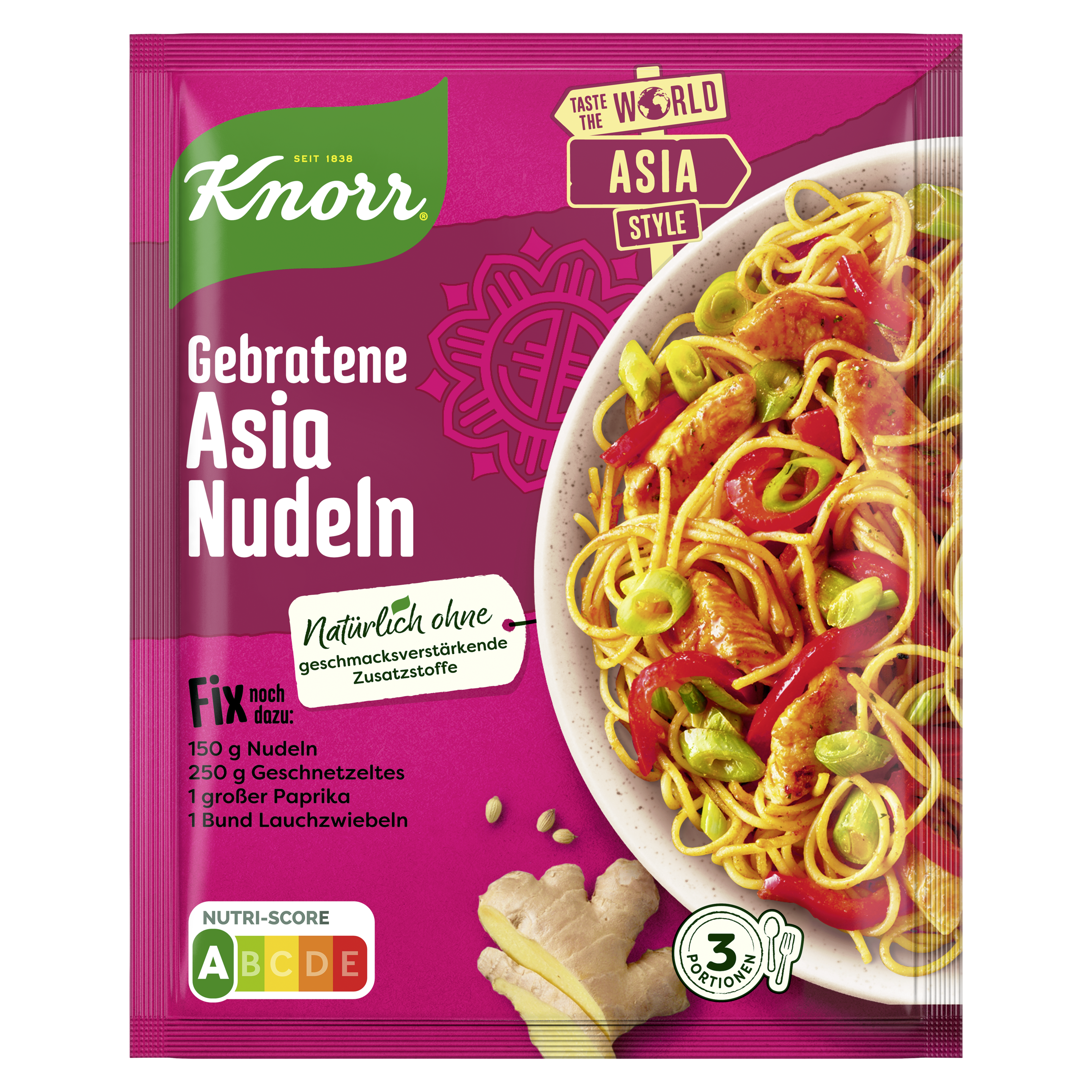 Knorr Basis Gebratene Asia Nudeln 3 Portionen 30 g packshot