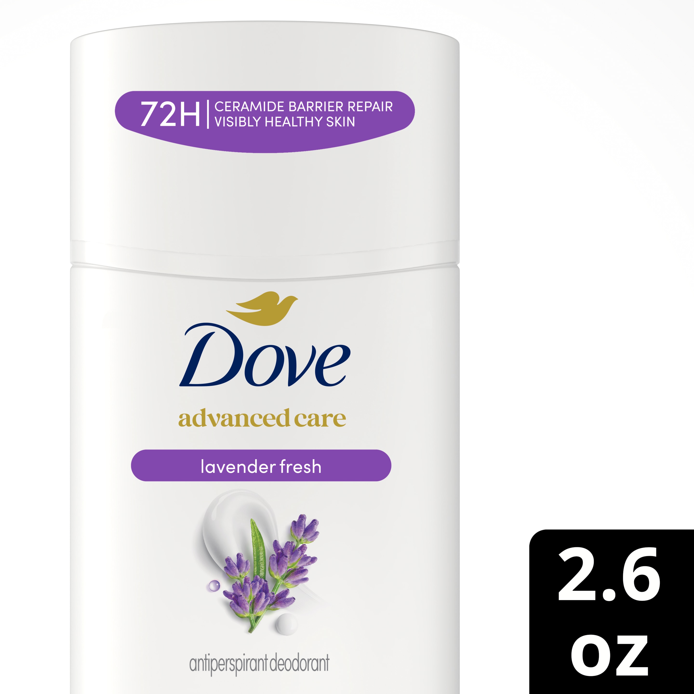 Dove Advanced Care Lavender Fresh Antiperspirant Stick 2.6 oz packshot