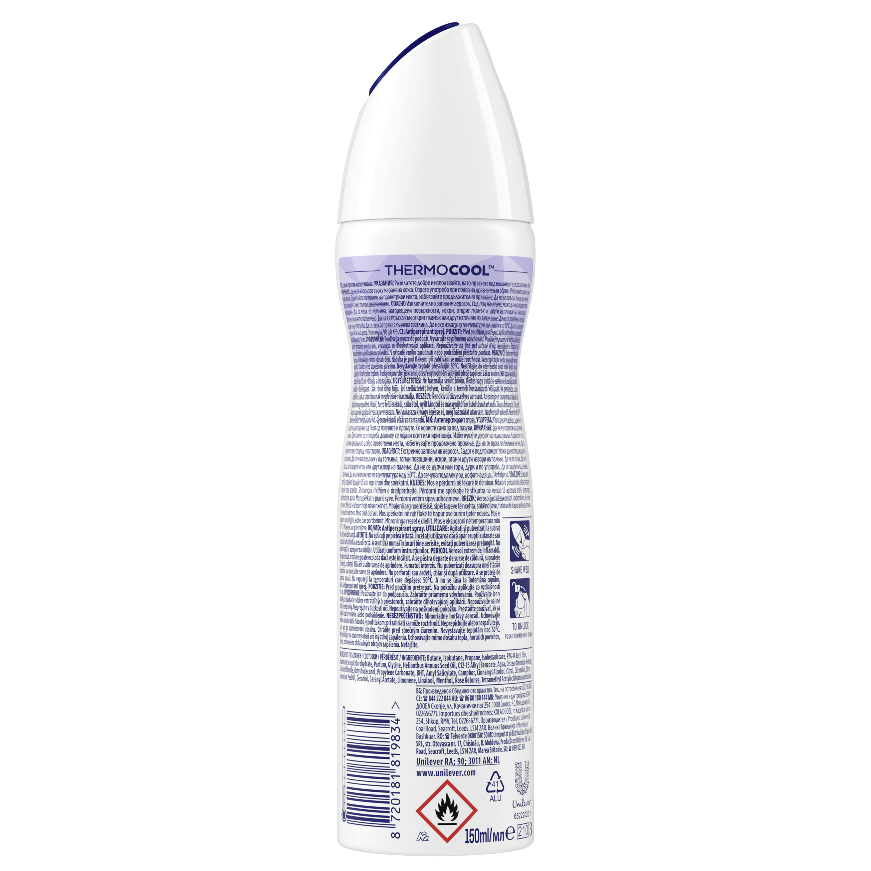 Rexona Thermocool Frozen Acai & Jasmine izzadásgátló aeroszol 150ml
