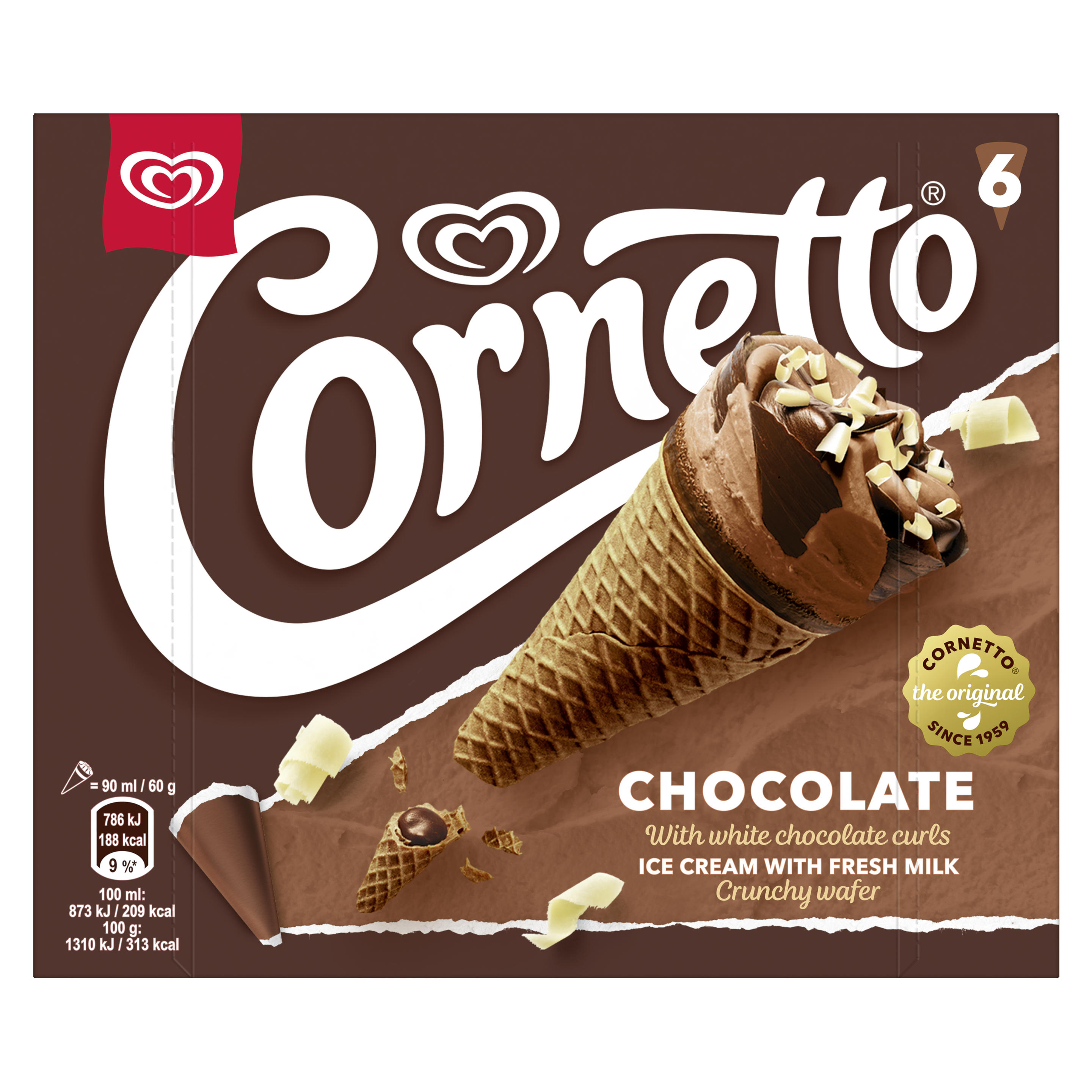 Multipack Cornetto Chocolate packshot