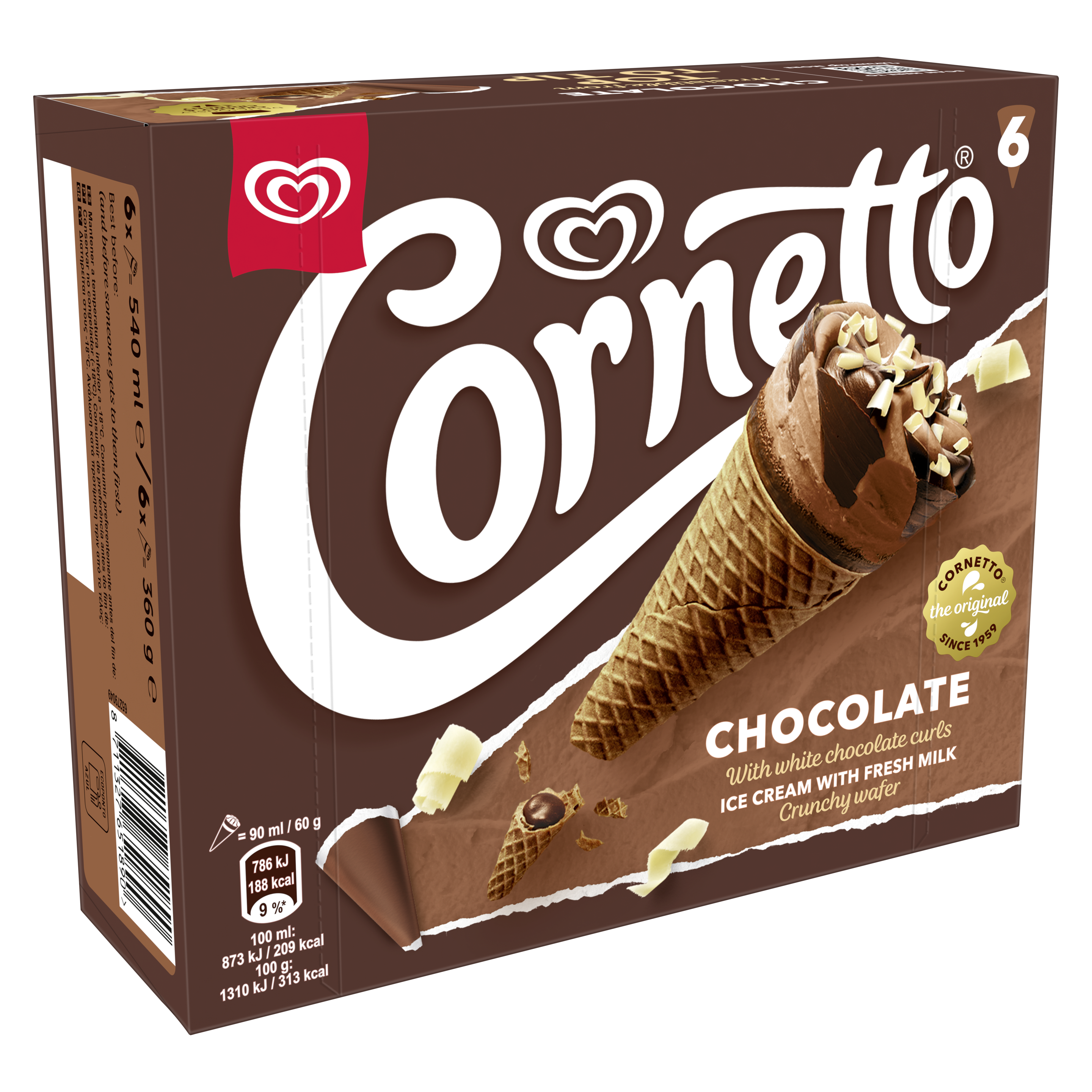 Cornetto Chocolate 90ml  x 6 packshot