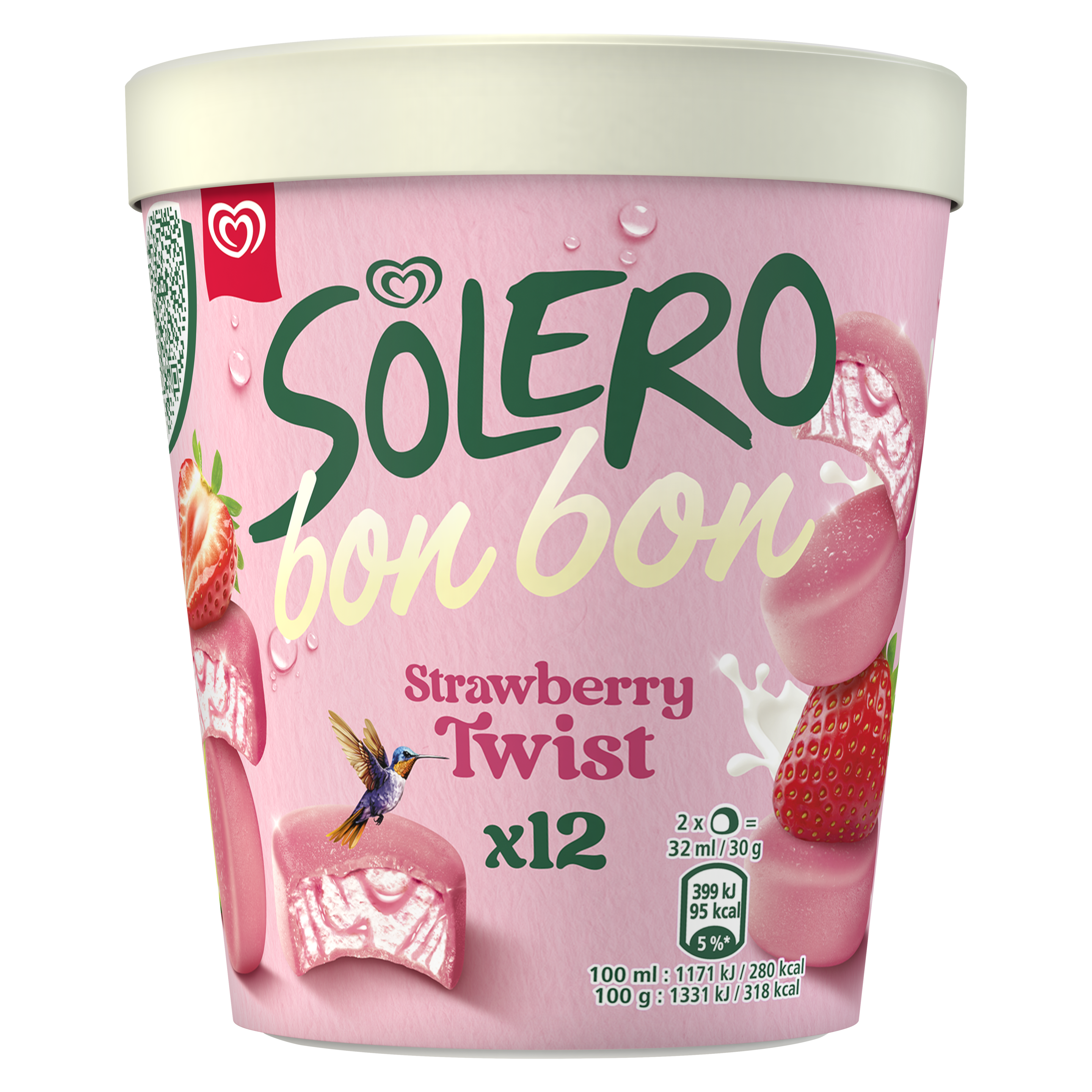 Solero Bon Bon Morango e Lima packshot