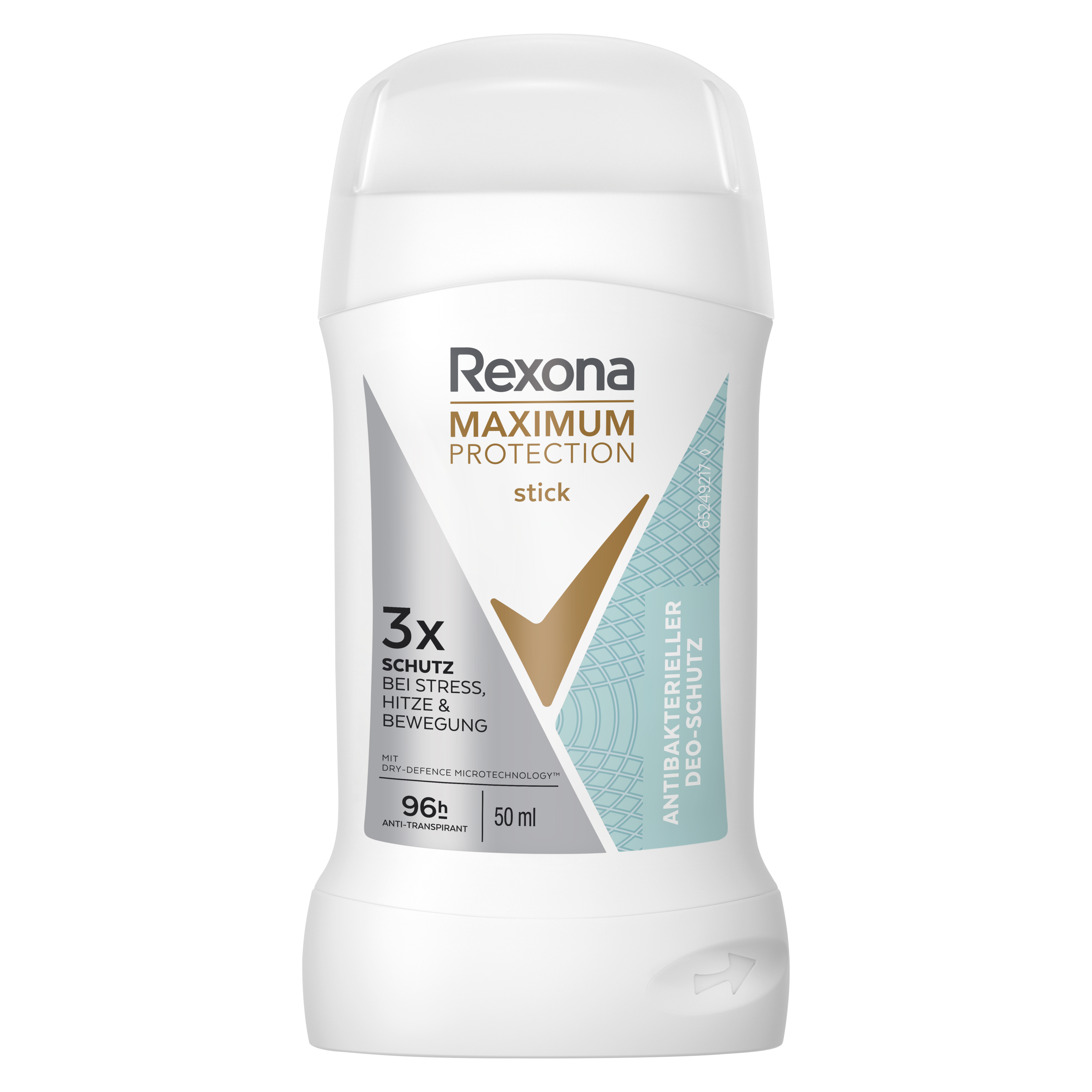 Rexona Maximum Protection Antibakterieller Deo-Schutz Anti-Transpirant Stick 50ml packshot