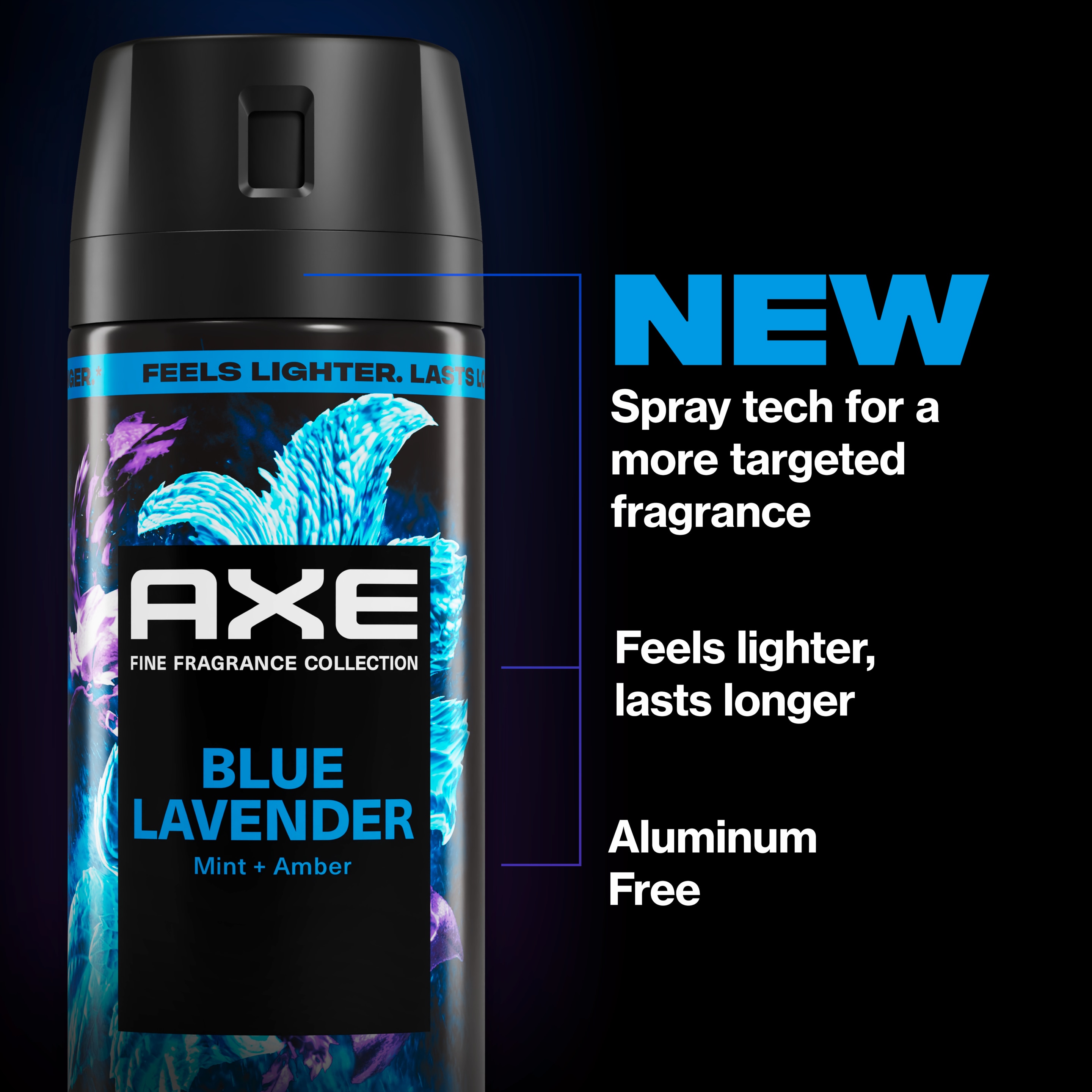 Blue Lavender Premium Deodorant Body Spray