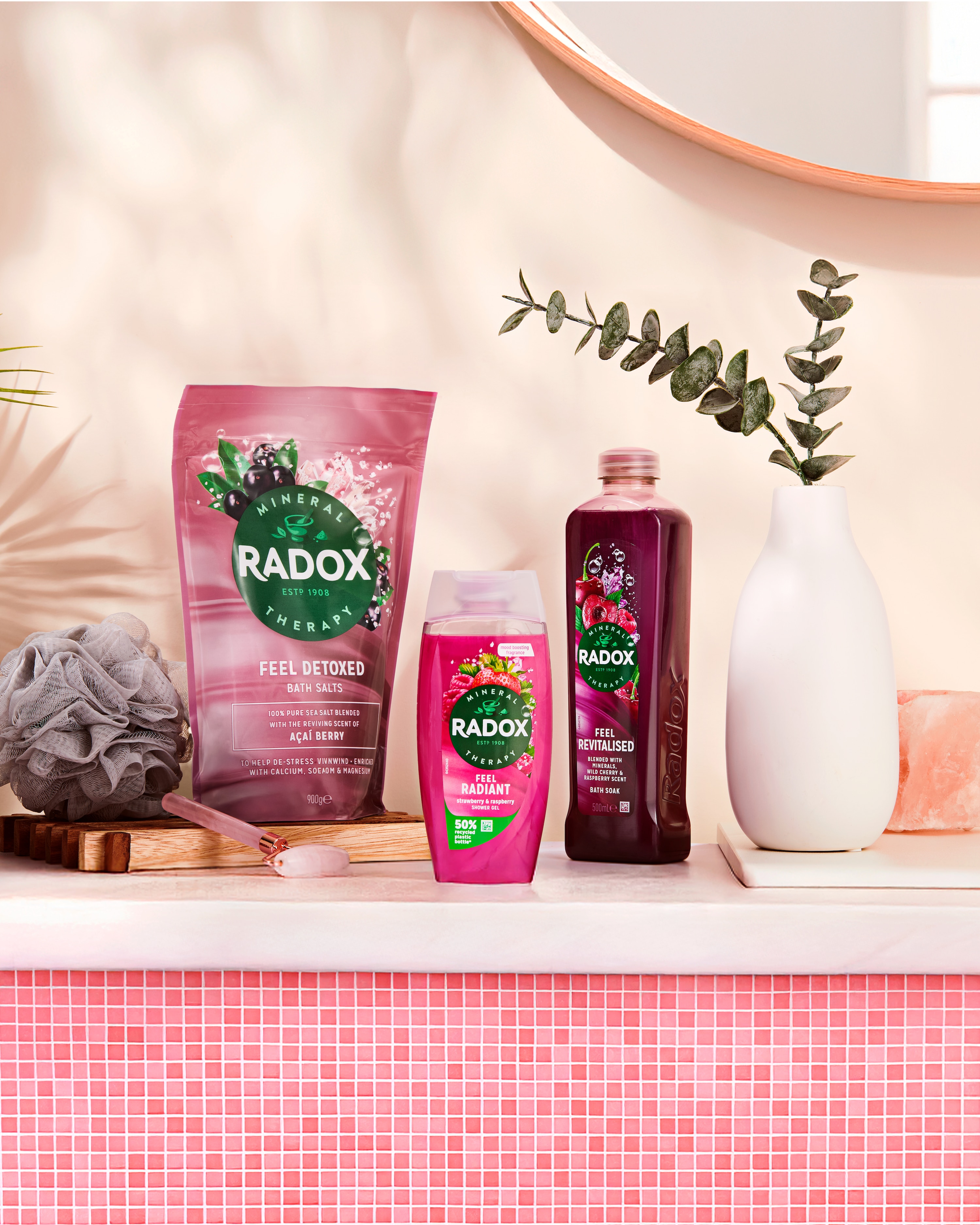 Radox Mixed Product Display Graphic 