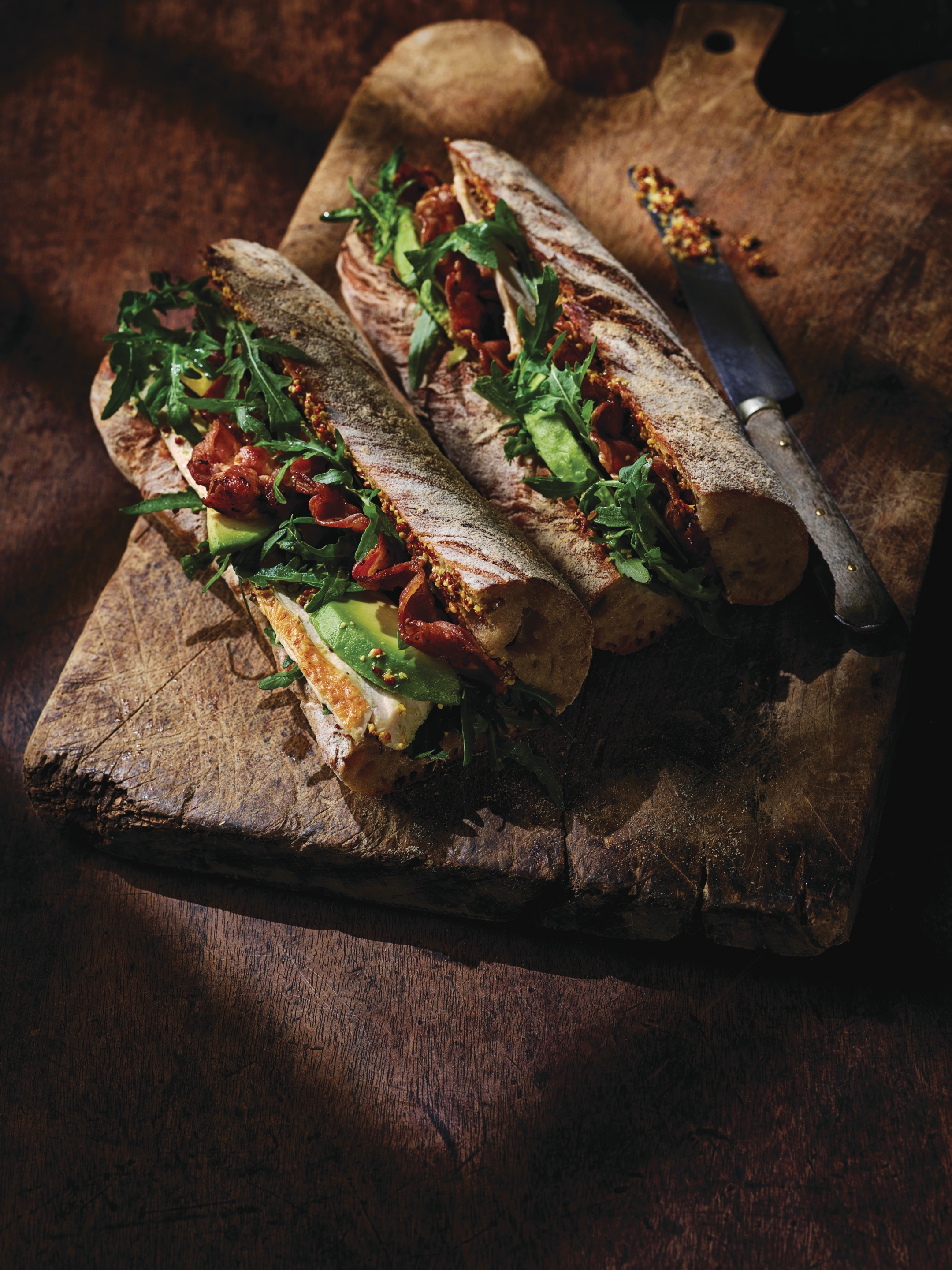 Turkey Bacon &amp; Avocado on Baguette