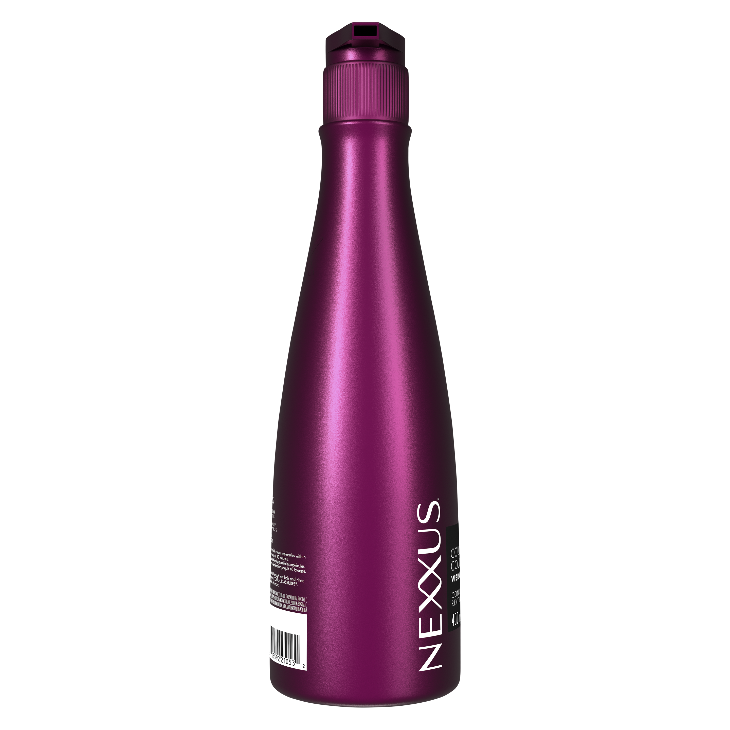Face de l'emballage du revitalisant color assure pour cheveux colorés de Nexxus 400 ml packshot
