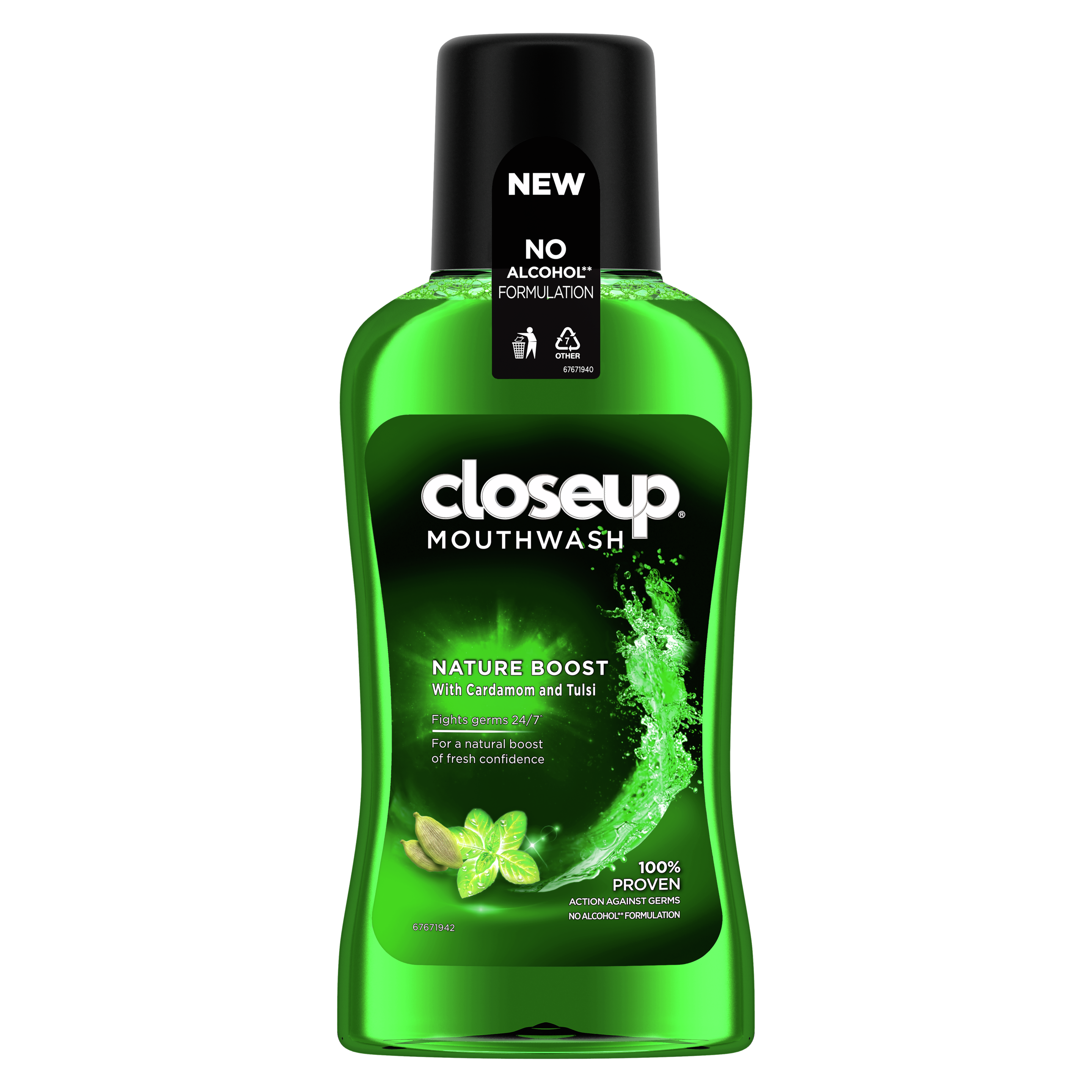 Closeup Mouthwash Nature Boost 250ml front of pack