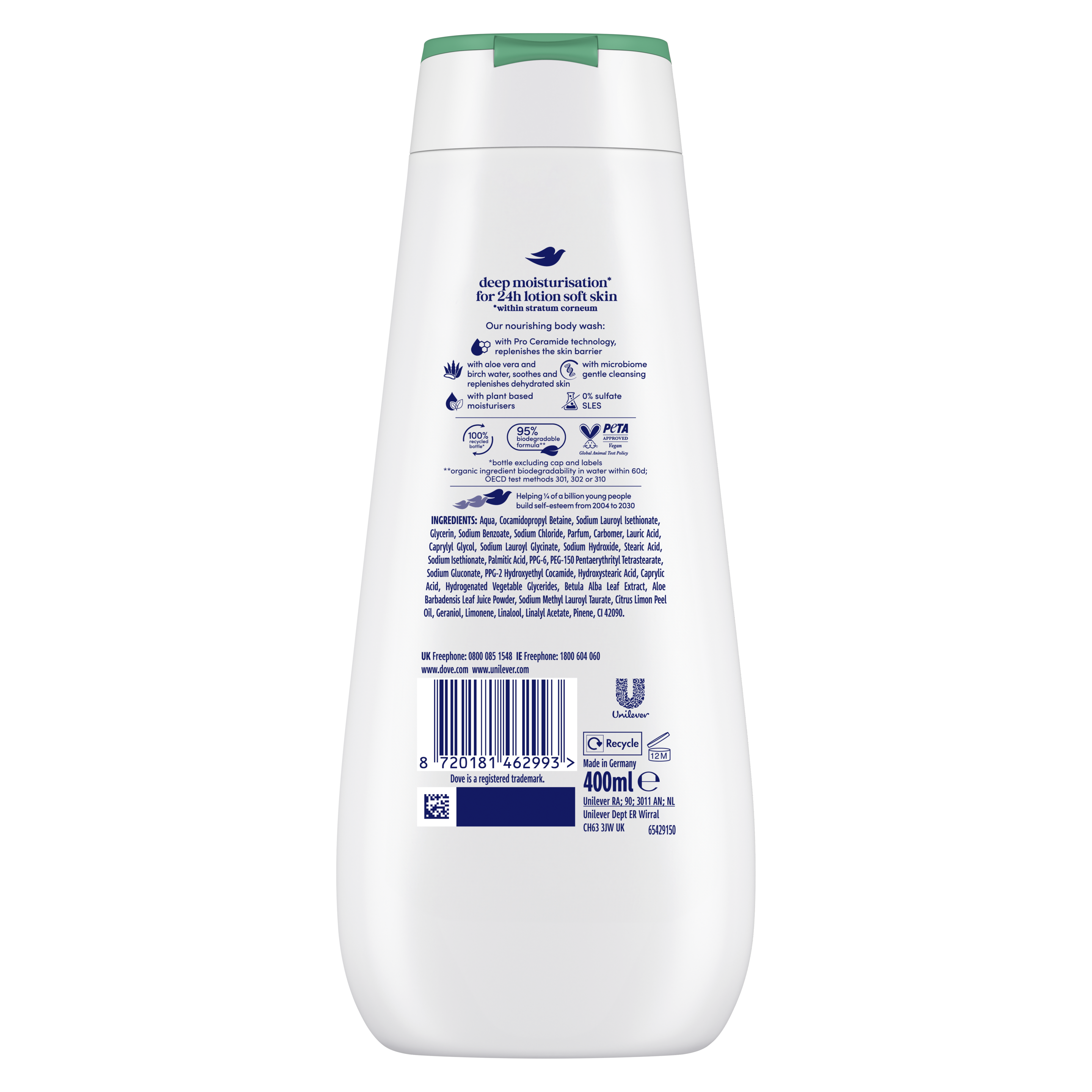 Dove Gentle Scrub Exfoliating Body Wash 225 ml