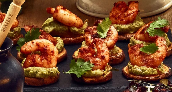 Cajun Shrimp Guacamole Bites