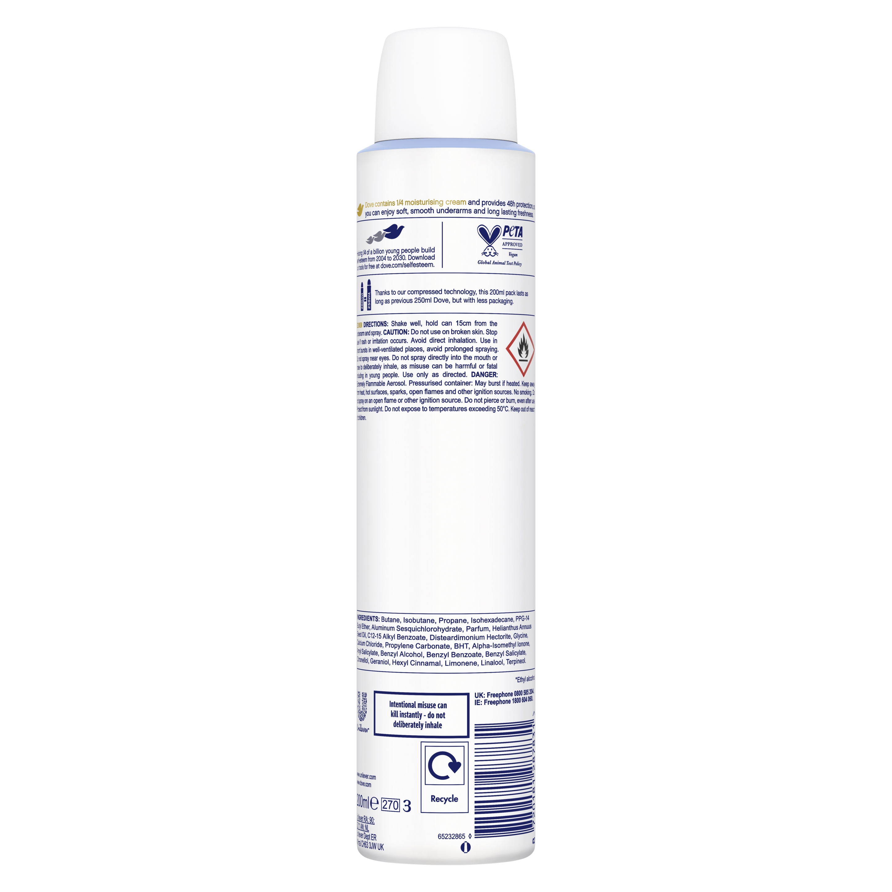 Dove 48hr Classic Antiperspirant Deodorant Spray 200ml