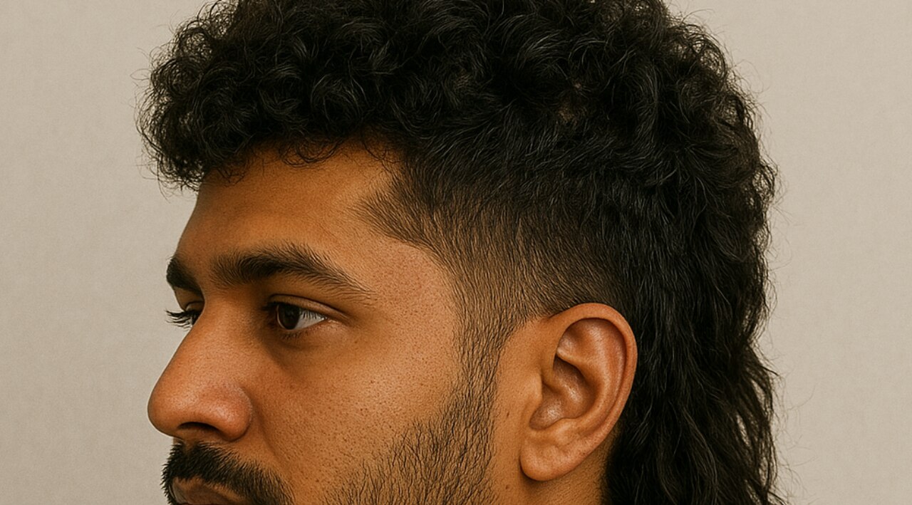 Modern Mullet for Curly Hair