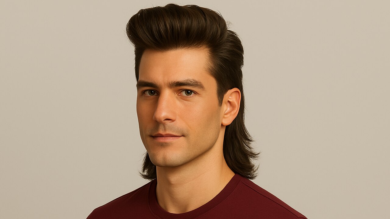 11. The Modern Pompadour Mullet: