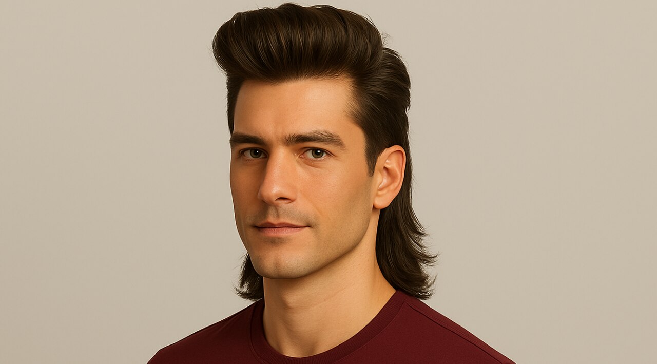 11. The Modern Pompadour Mullet: