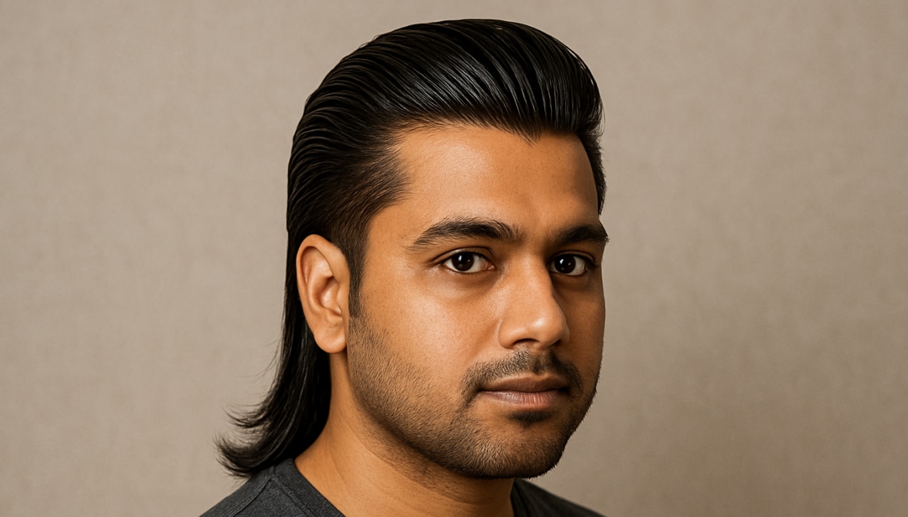 7. The Sleeked Back Mullet: