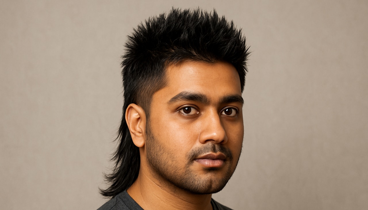 6. The Spiky Top Mullet: