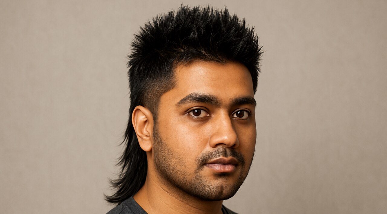6. The Spiky Top Mullet: