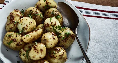 potato salad with wholegrain Maille mustard