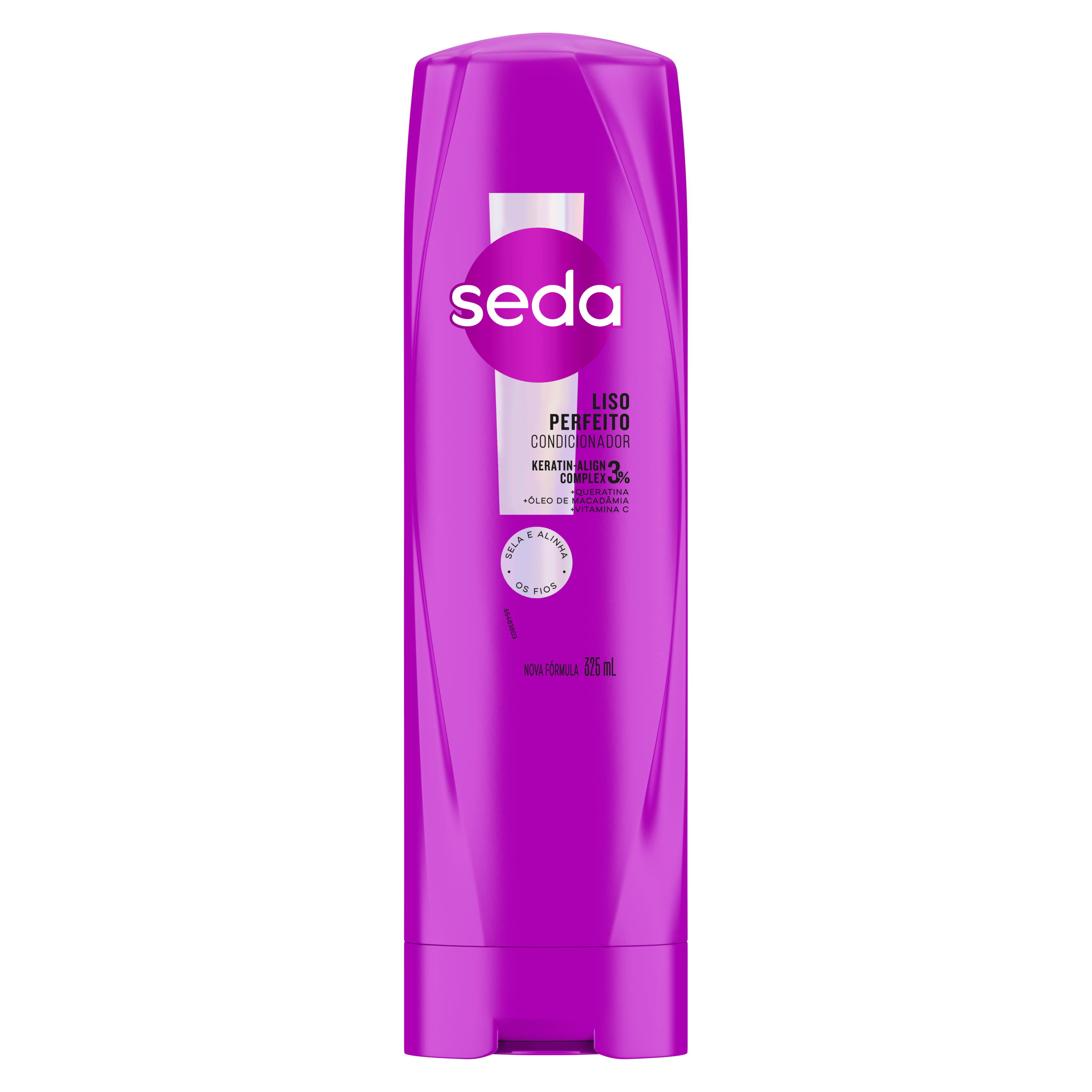 Uma imagem frontal da embalagem de Condicionador Seda Liso Perfeito 325ml packshot