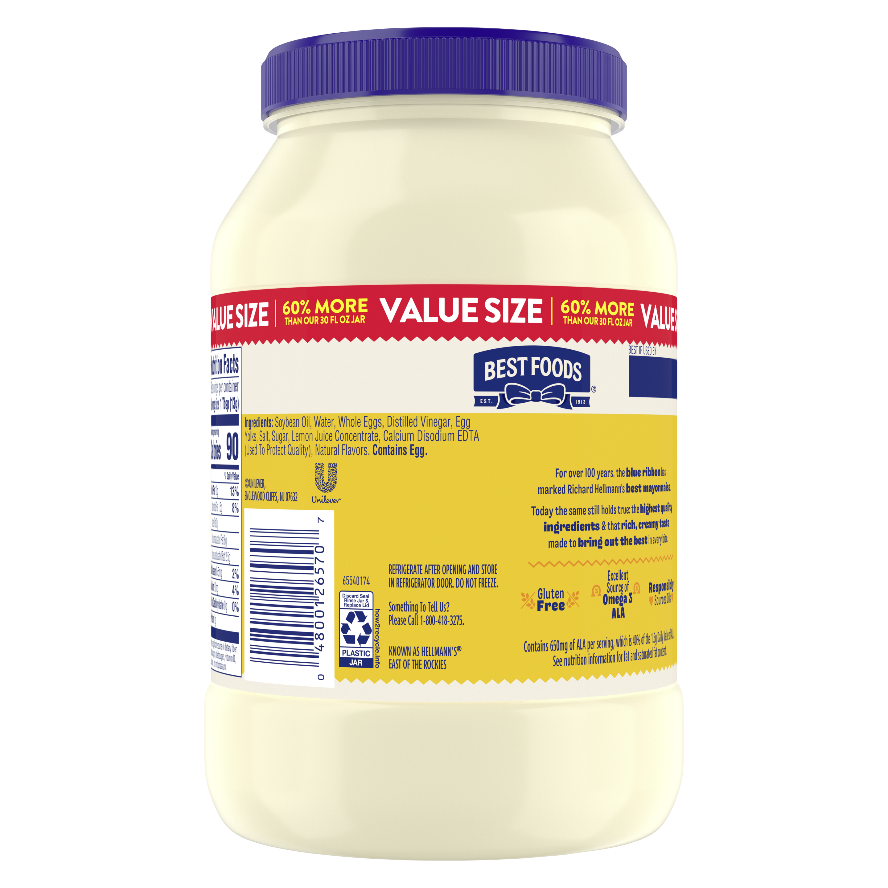 Best Foods Light Mayonnaise(Back)