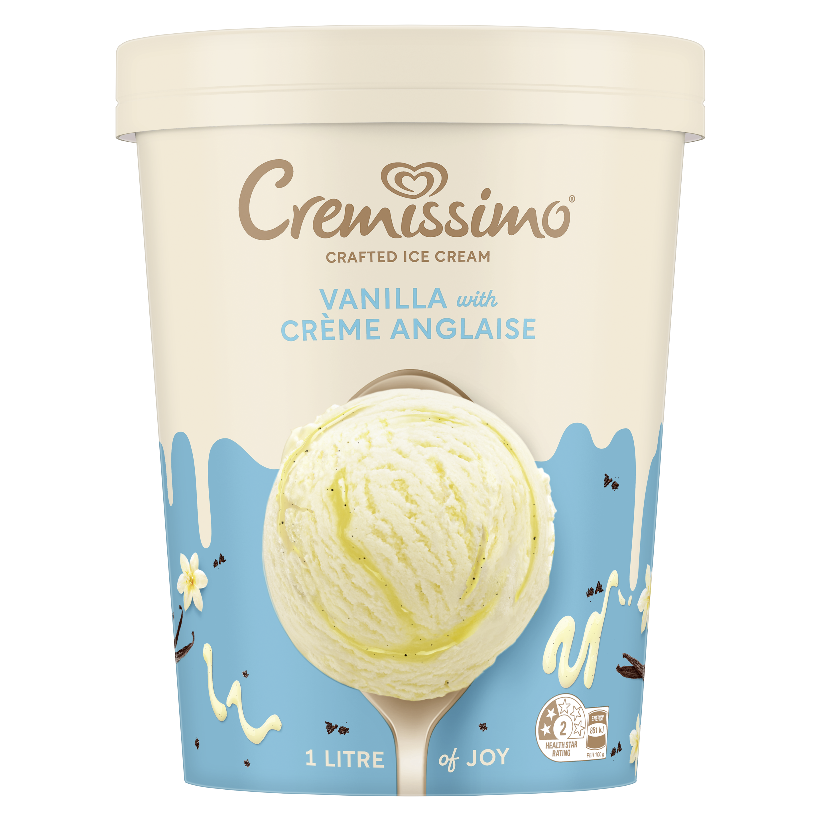 Cremissimo Vanilla with Crème Anglaise 1L packshot