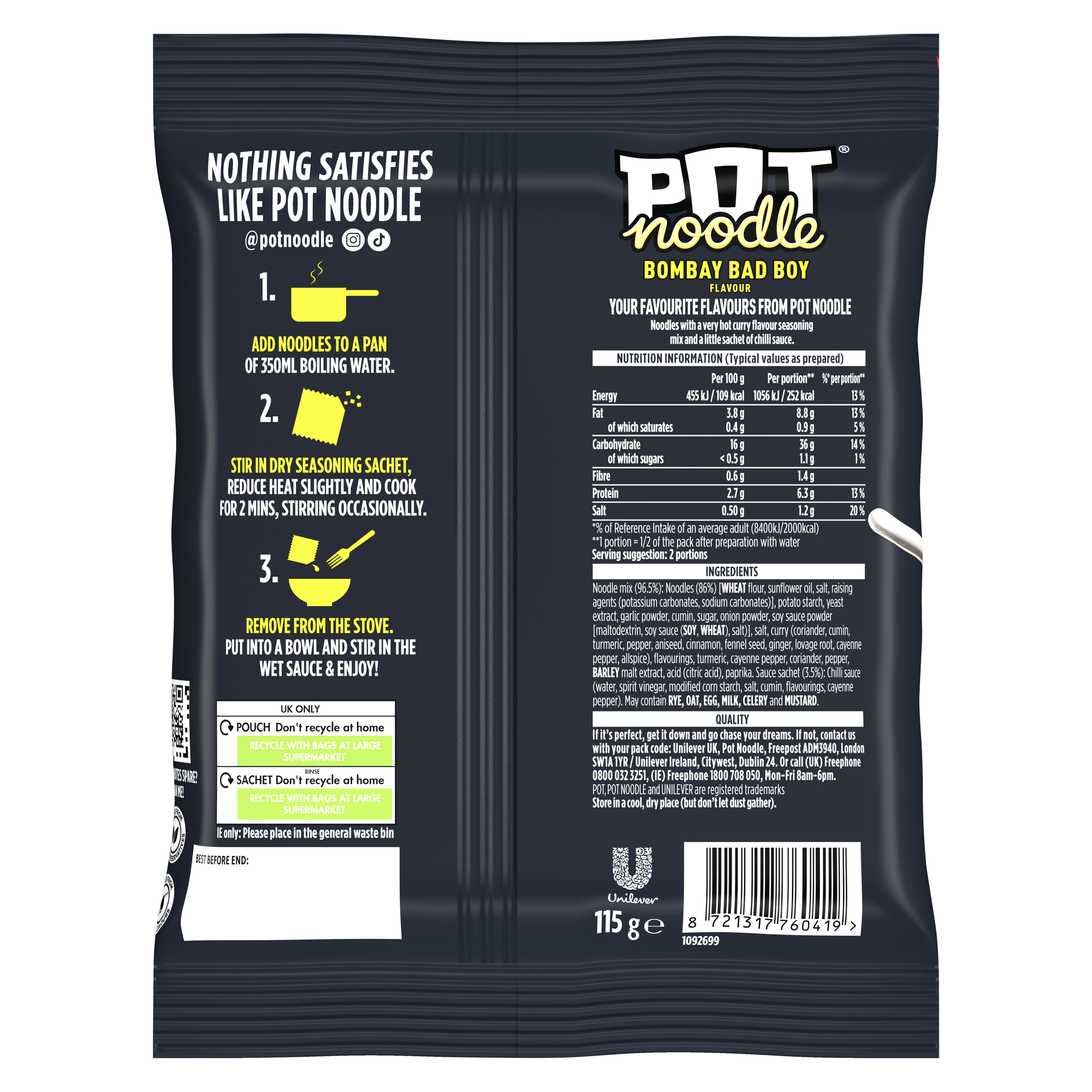 Pot Noodle Bombay Bad Boy packshot