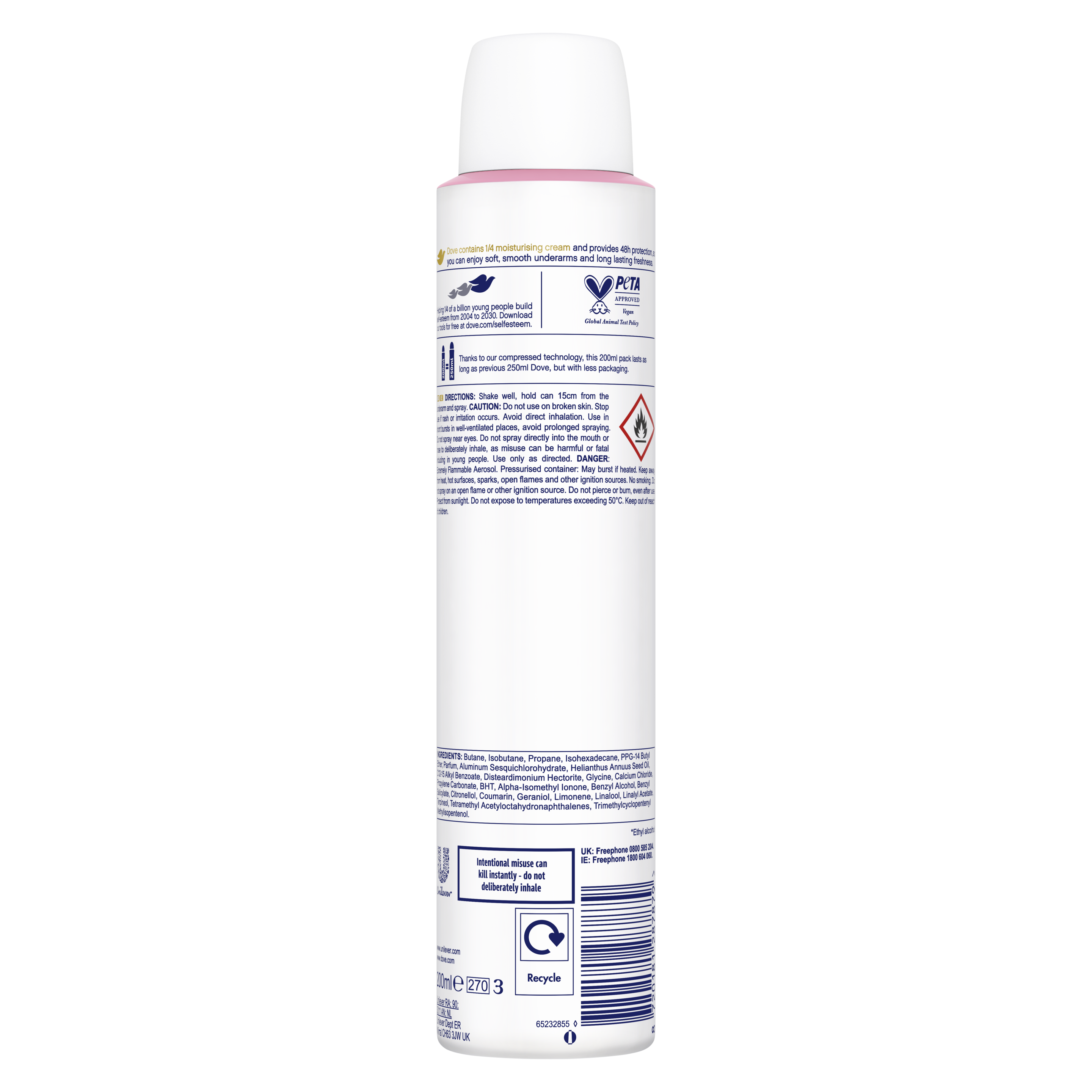 Dove 48hr Powder Soft Antiperspirant Deodorant Spray 200ml