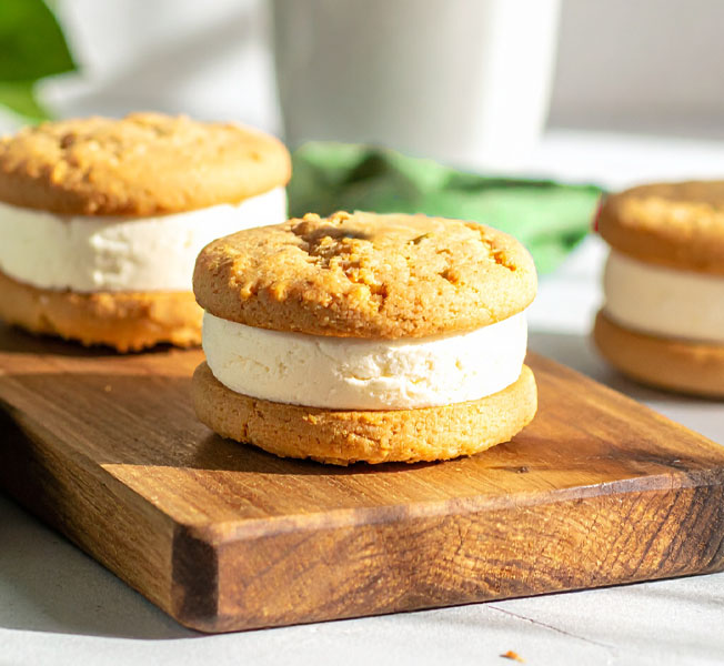 DIY Low Carb Ice Cream sandwiches made with Breyers CarbSmart frozen dairy dessert