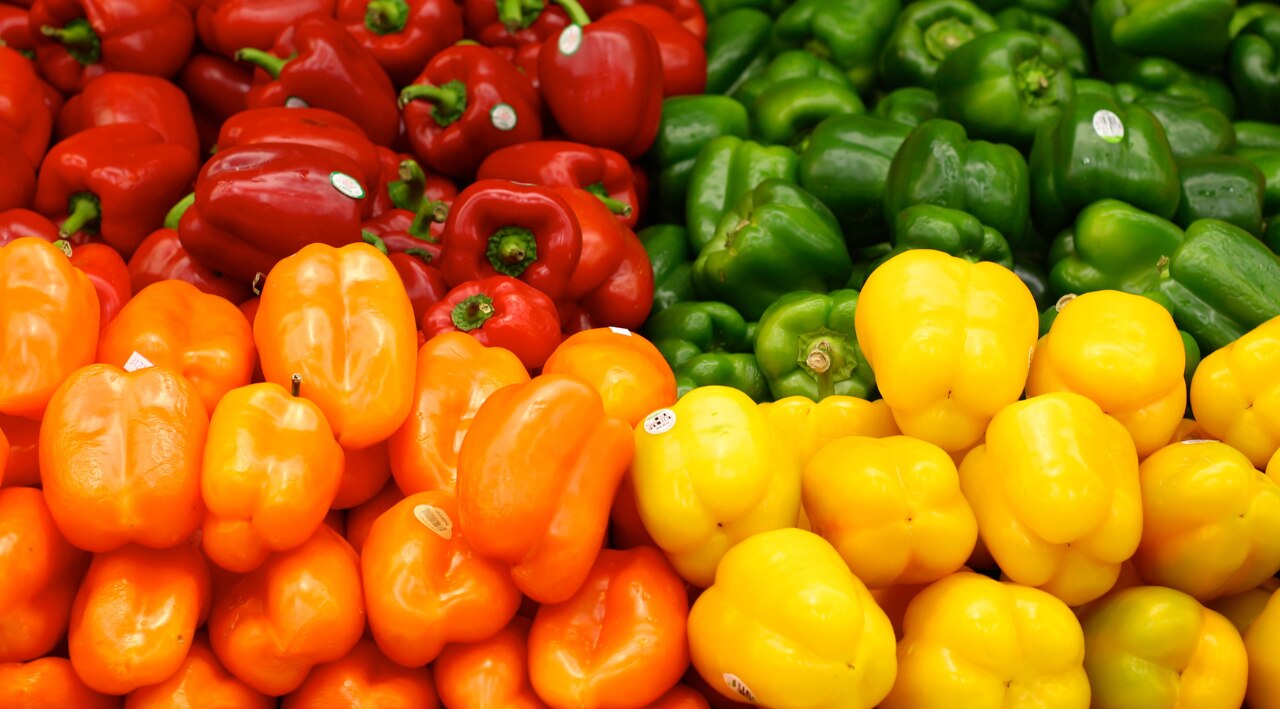 Bell Peppers (92% Water - especially Red)