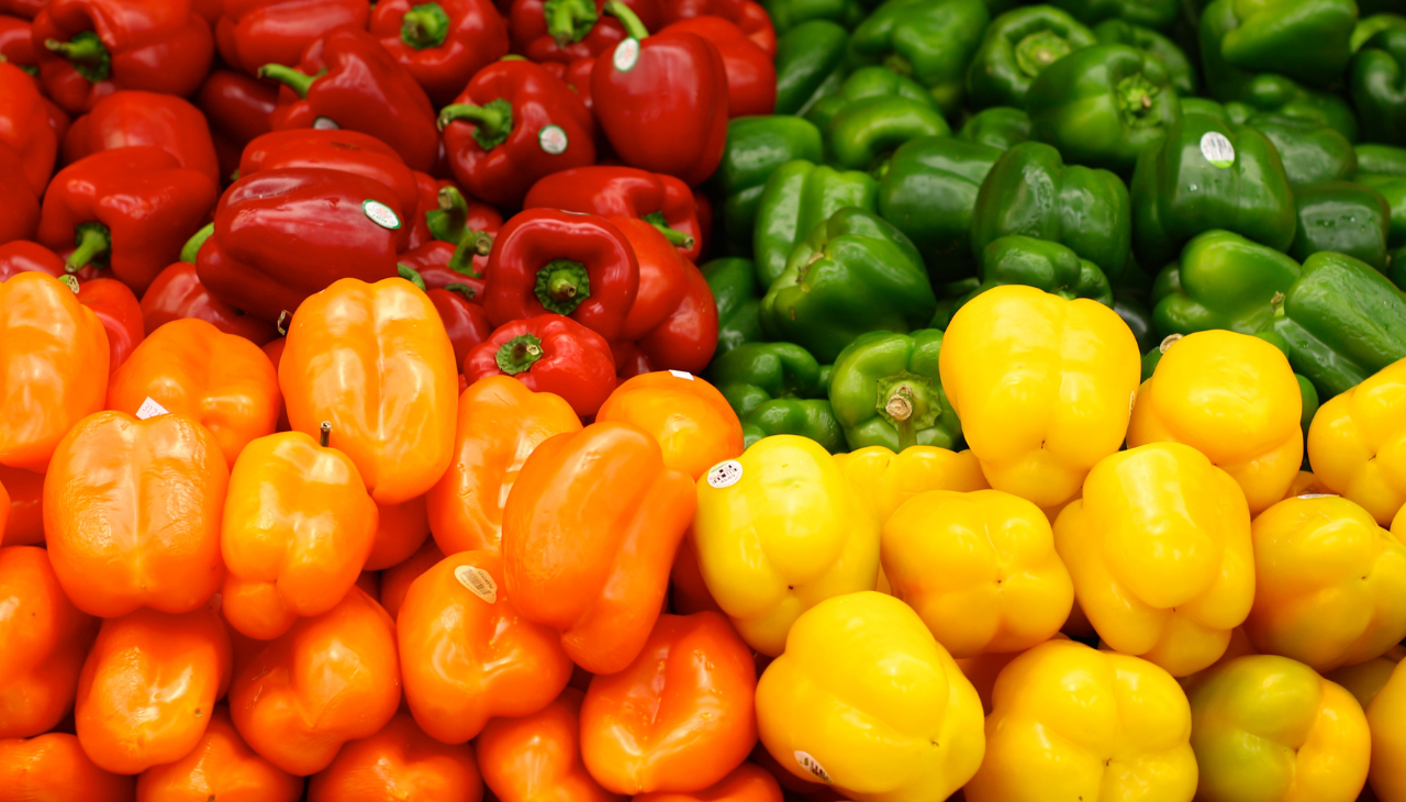 Bell Peppers (92% Water - especially Red)