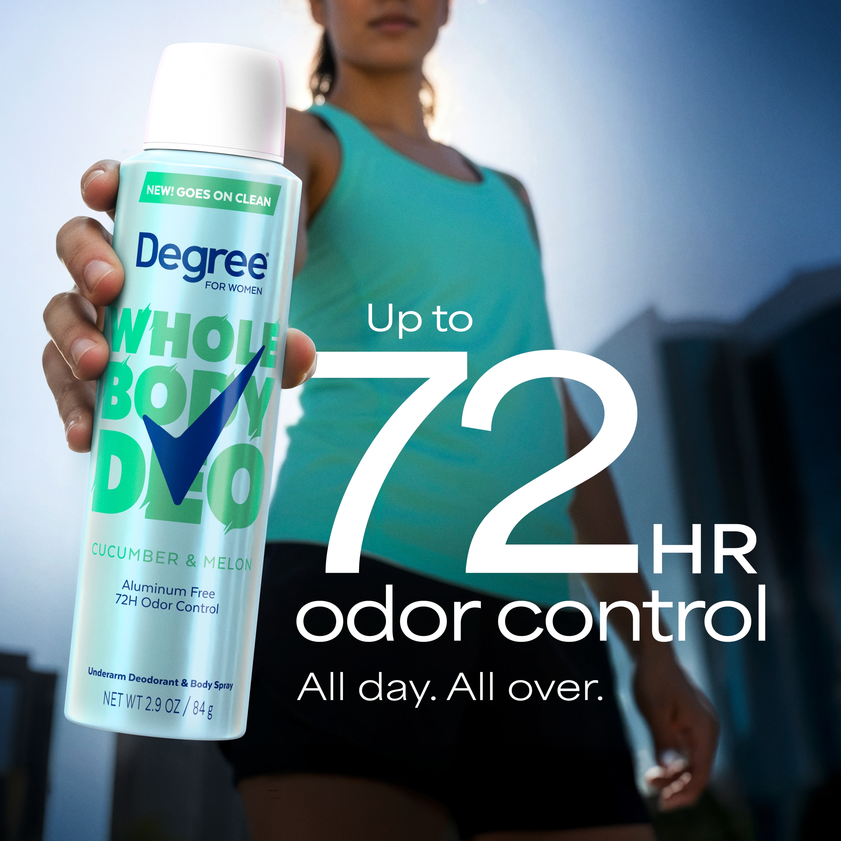 Cucumber & Melon Whole Body Deodorant Spray For Women, Aluminum Free