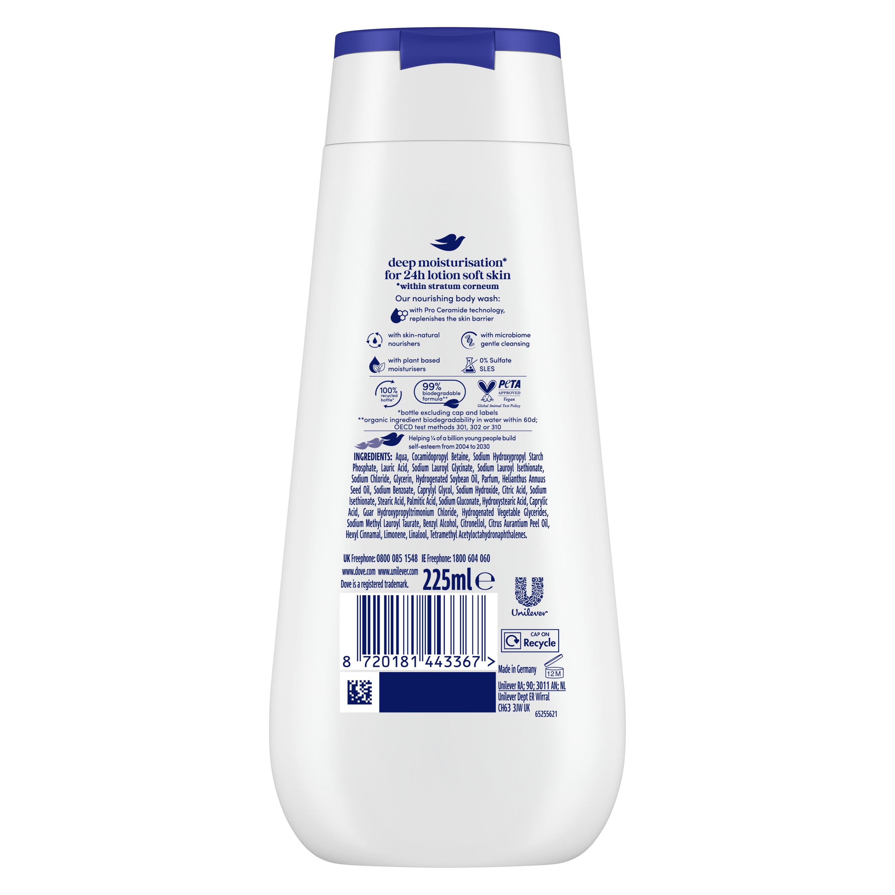 Dove Deeply Nourishing Body Wash 225 ml