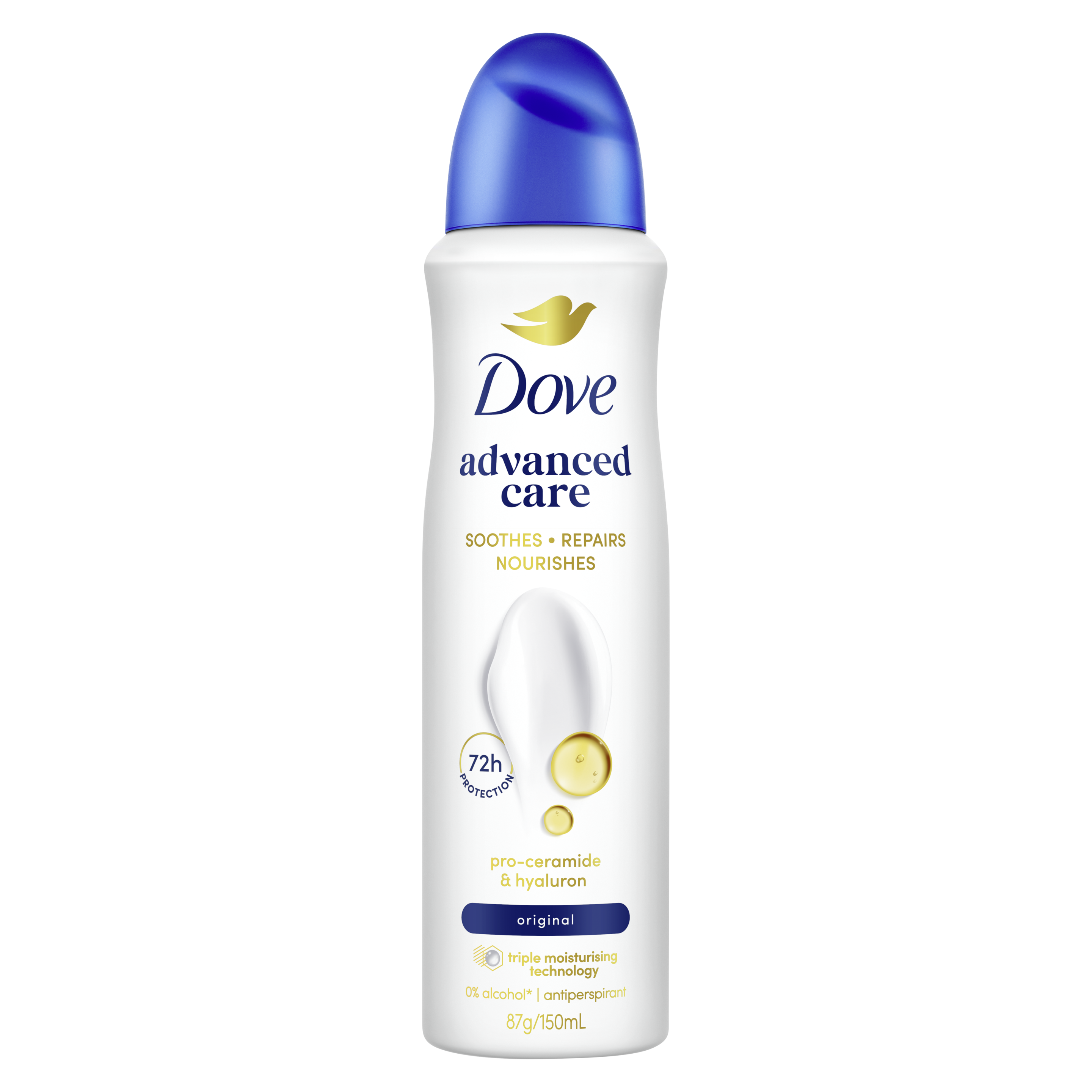 DOVE ADVANCED ANTIPERSPIRANT AEROSOL ORIGINAL 150 ML