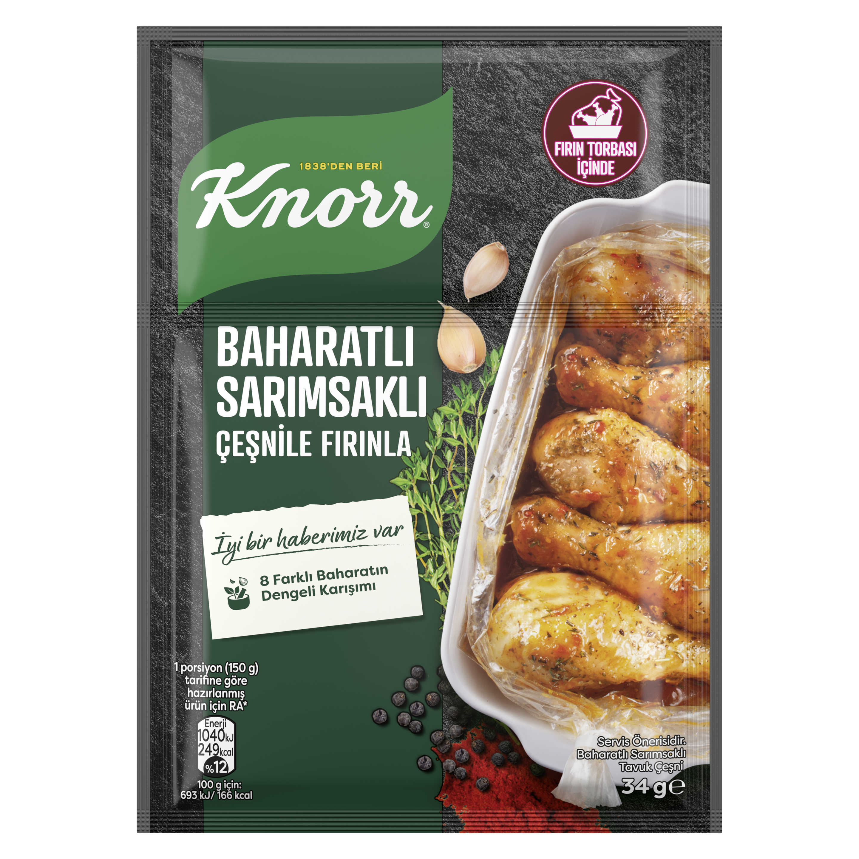 Baharatlı Sarımsaklı Fırında Tavuk Çeşnisi