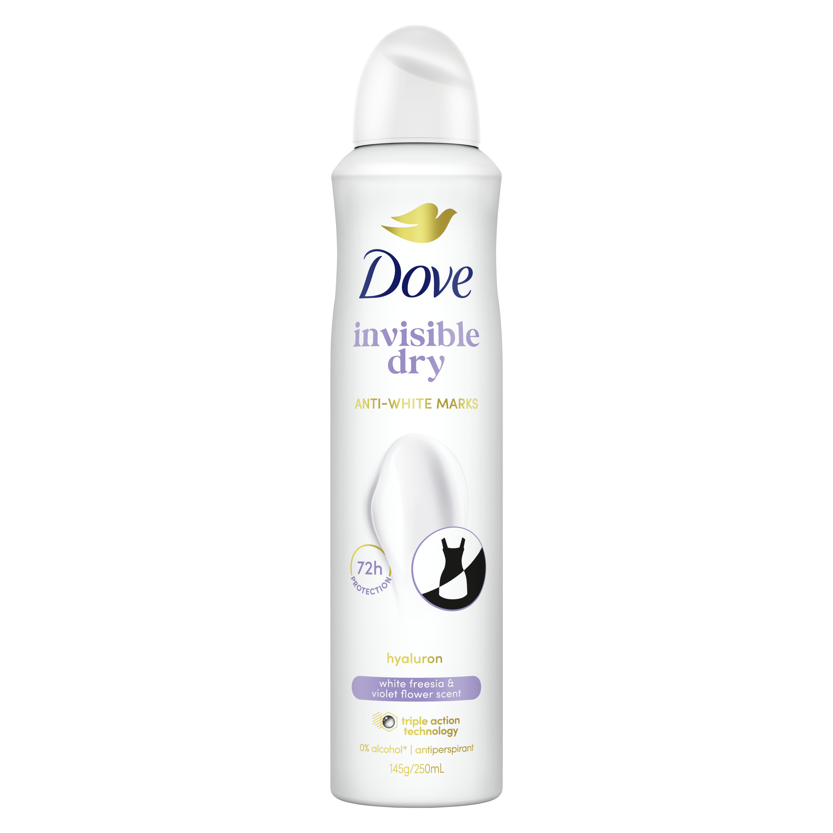 DOVE ADVANCED ANTIPERSPIRANT AEROSOL INVISIBLE DRY 250 ML packshot