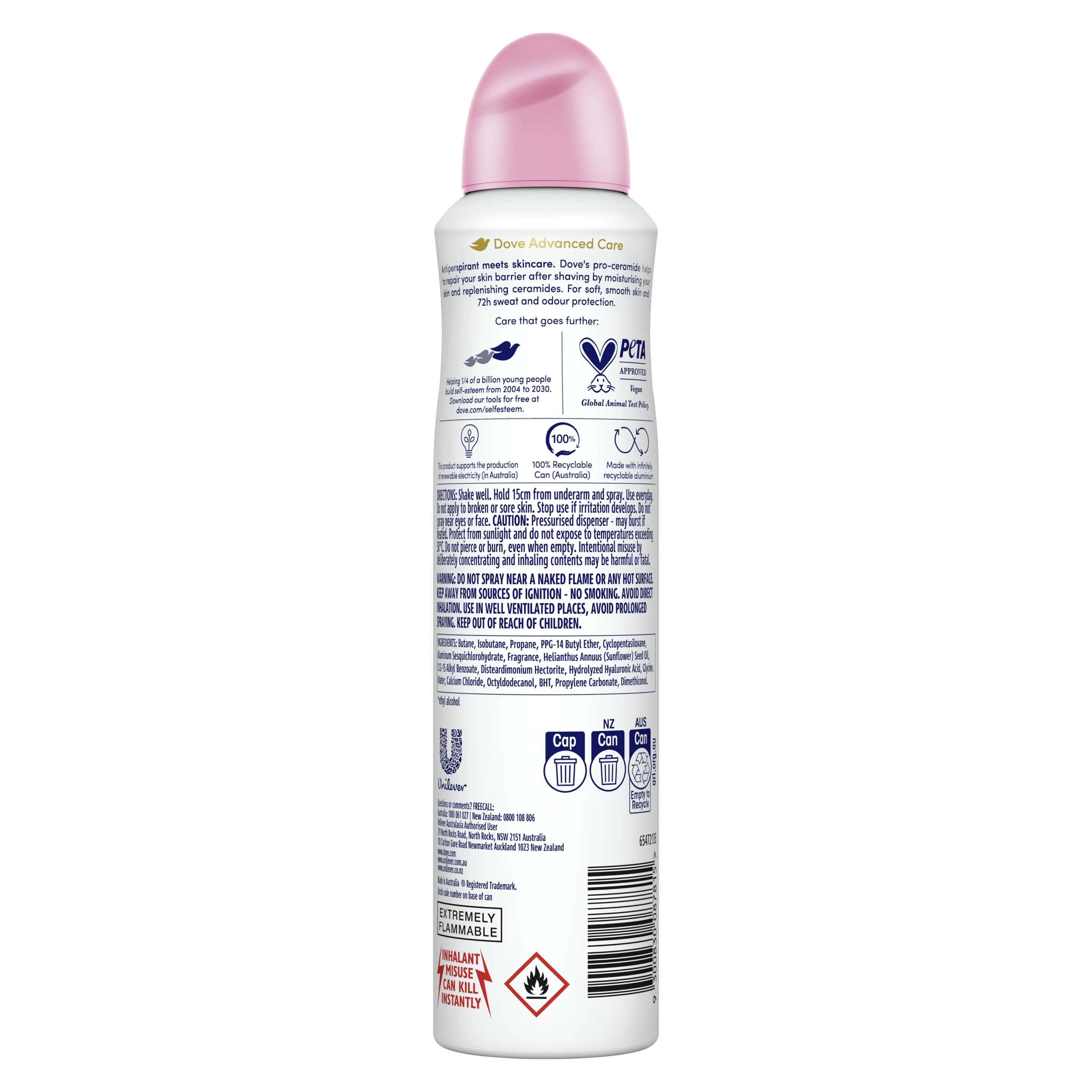 Advanced Antiperspirant Aerosol Acai Berry And Waterlily