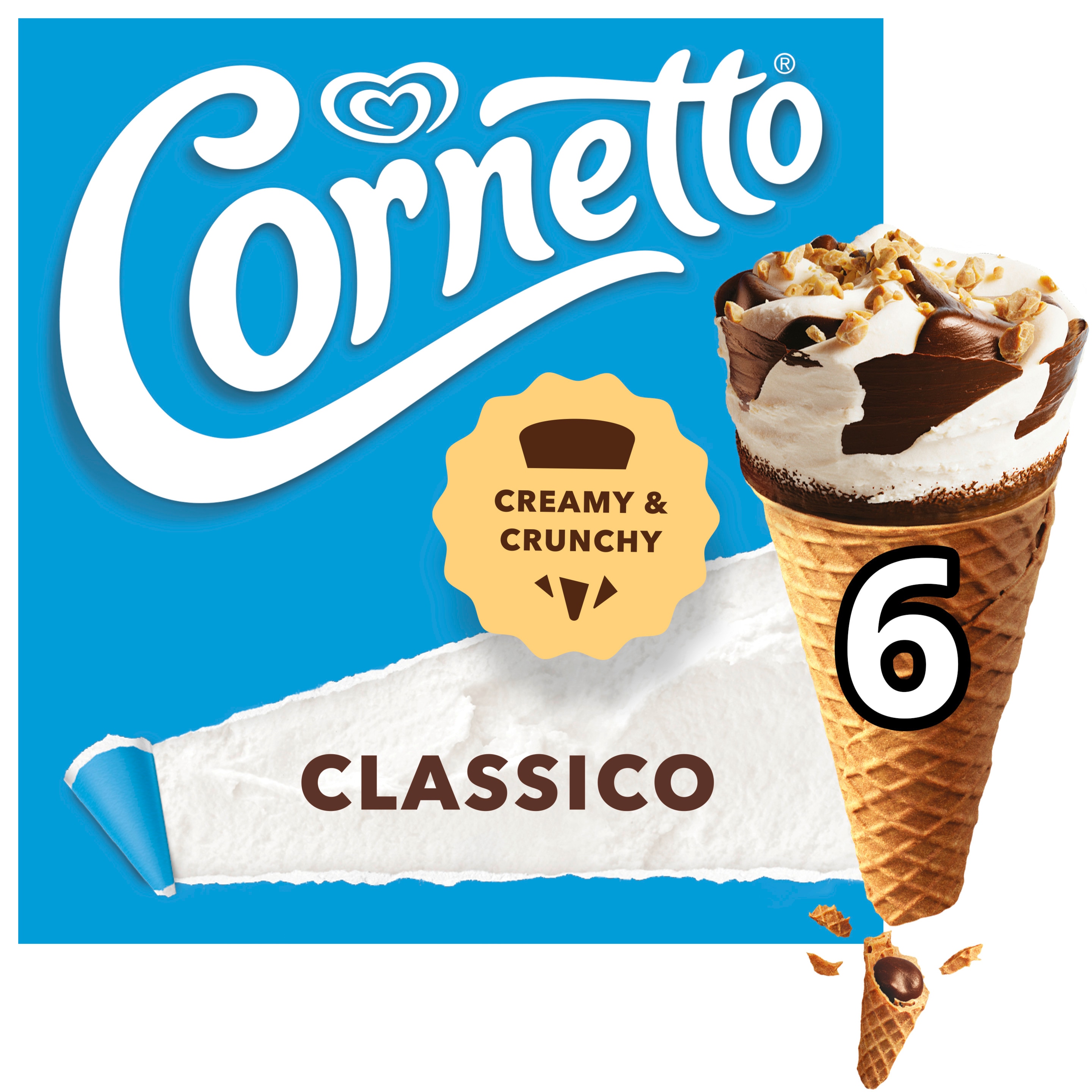 Cornetto Classico 6er Pack 540 ml - Langnese Deutschland packshot