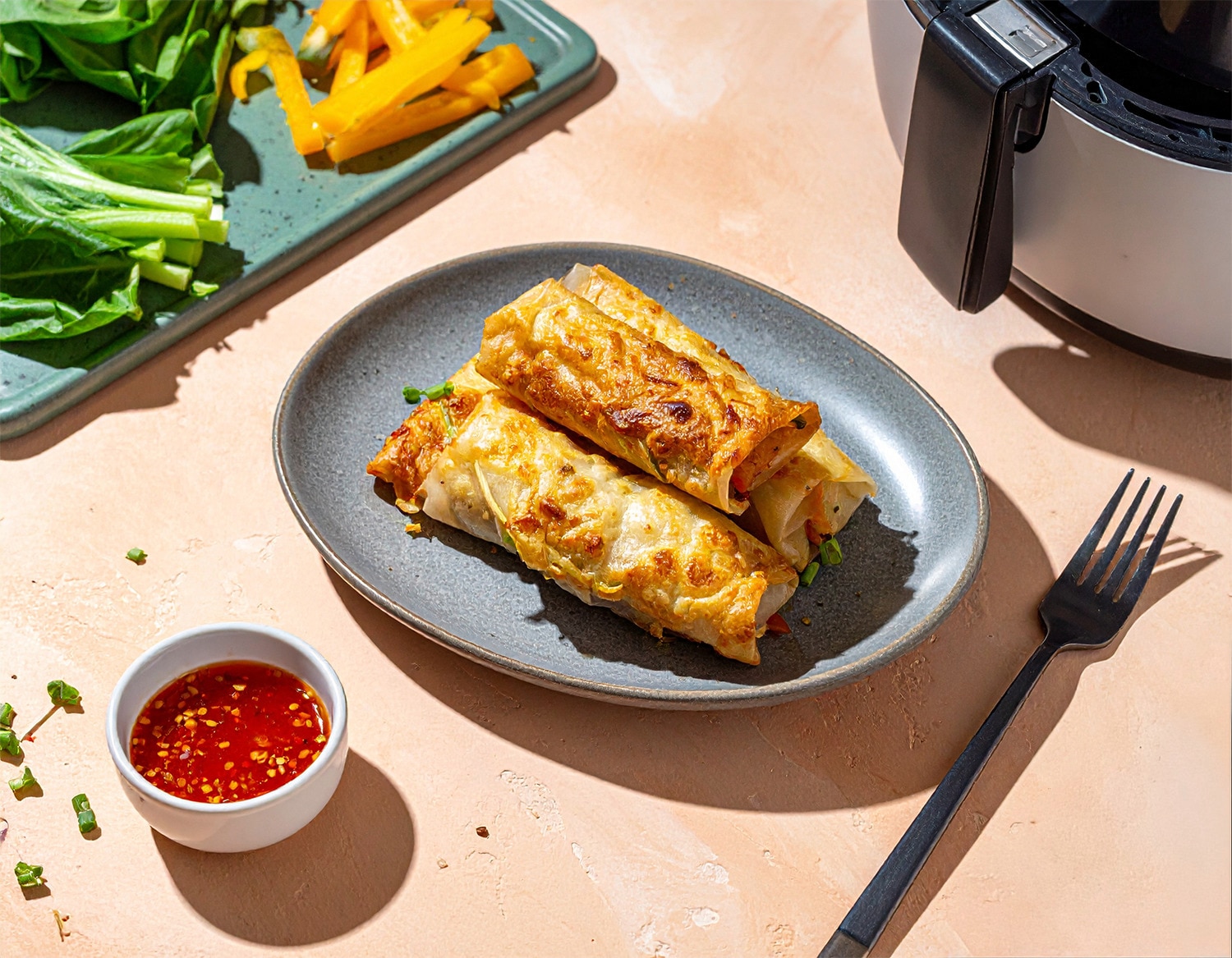 Crunchy Reispapierrollen in der Heißluftfritteuse 47 Min  recipe
