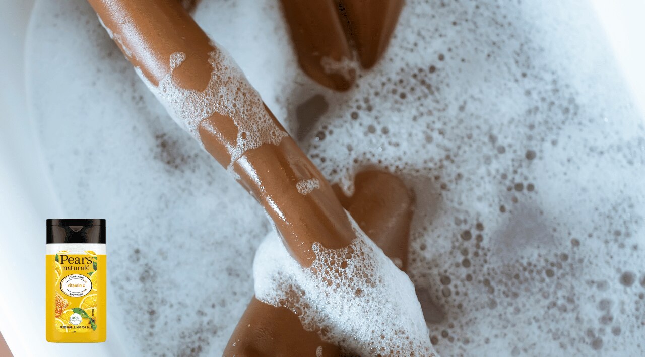 Step 2: Wash with the Pears Pure and Gentle Body Wash