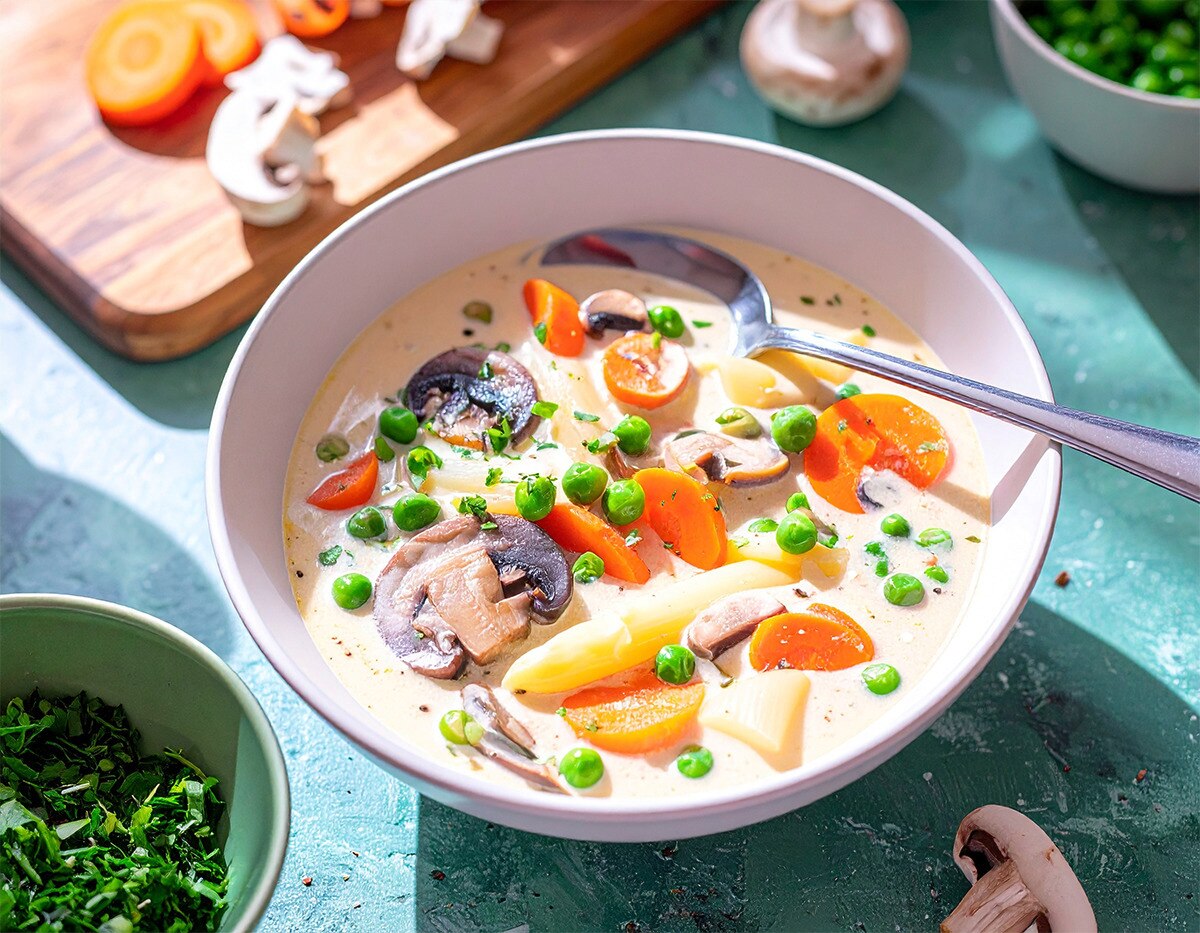 Pilzfrikassee 25 Min  recipe