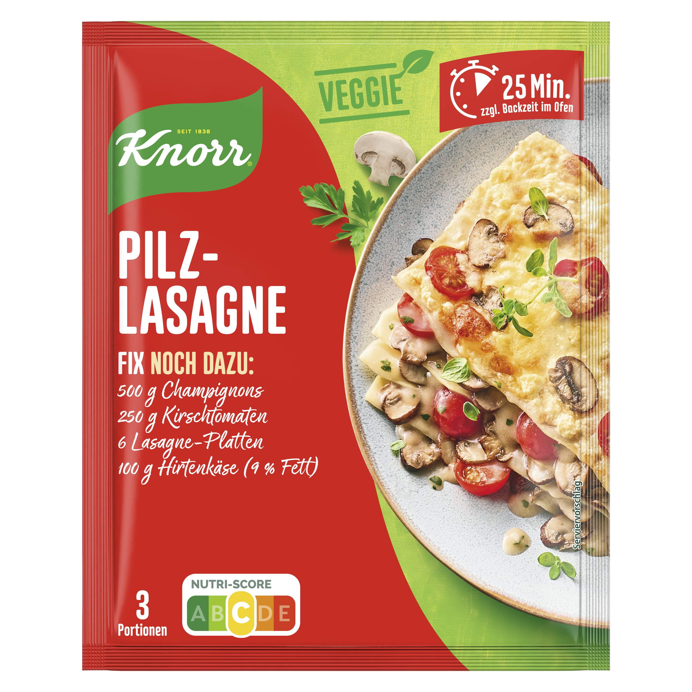 Knorr Fix Lecker Veggie Pilzlasagne 33 g