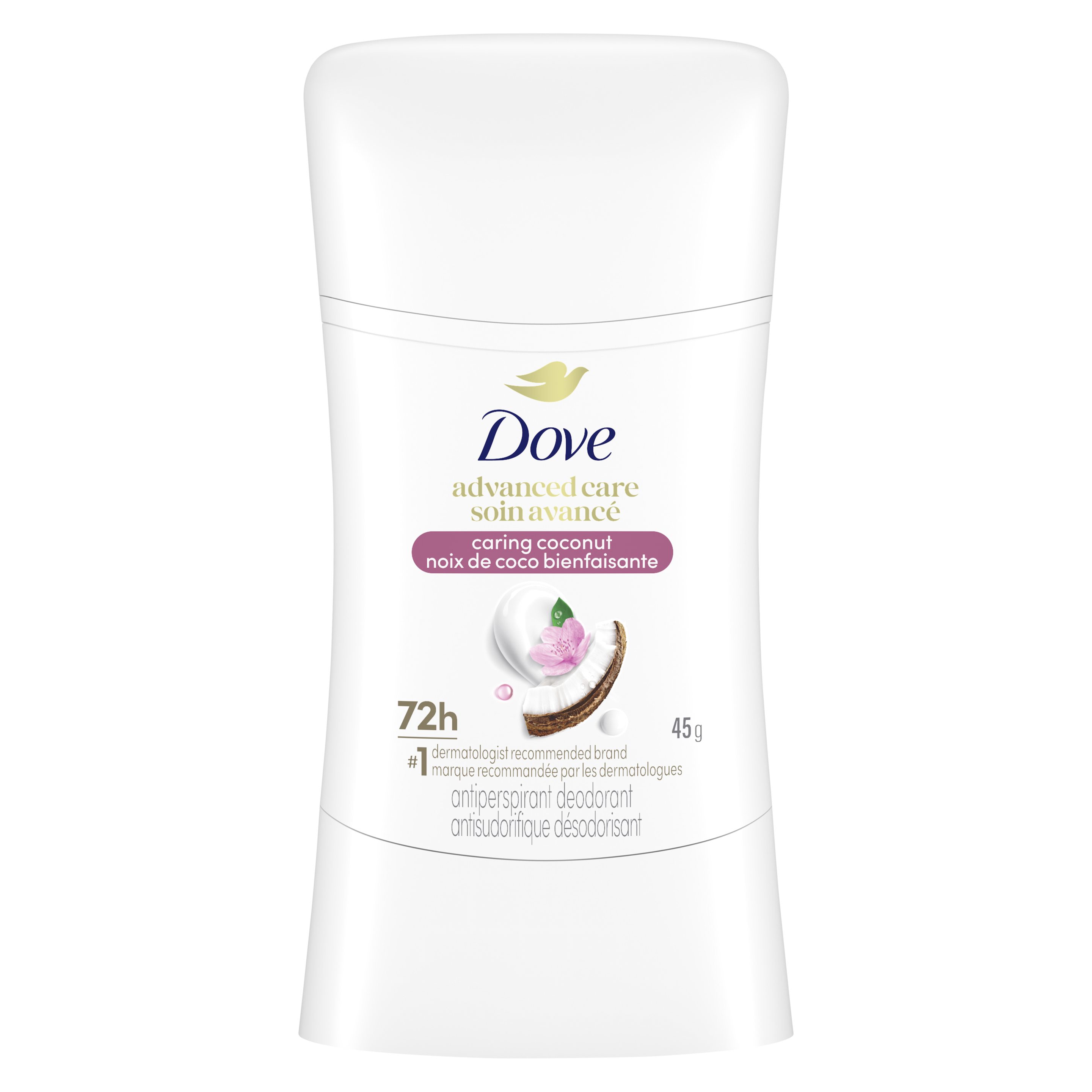 Antisudorifique en bâton Advanced Care Parfum de noix de coco bienfaisante 45g packshot